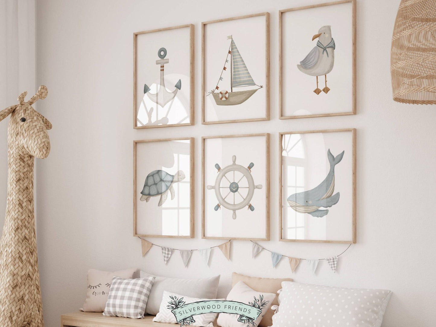 Sea Life Nursery Prints Set of 6