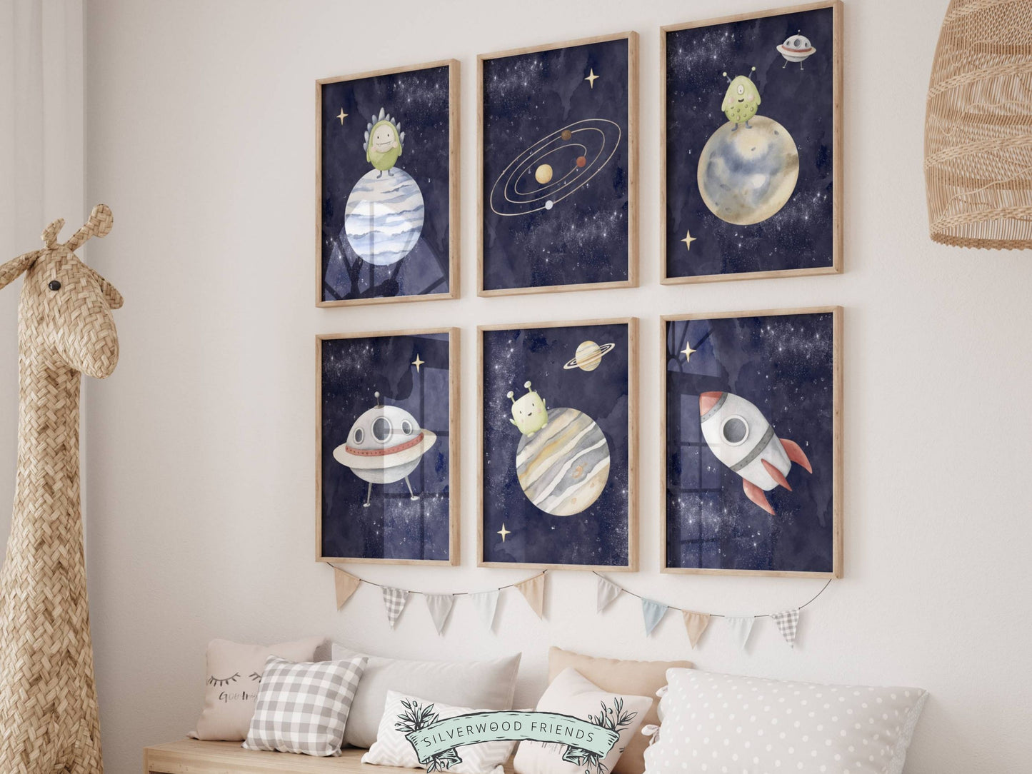 Space Aliens Nursery Prints