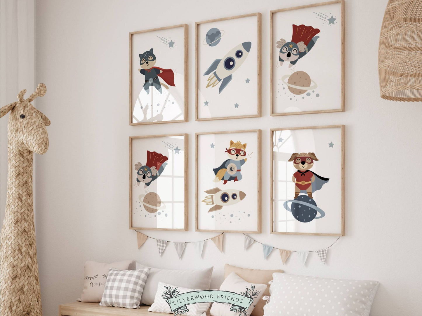Superhero Nursery Prints Set of 6