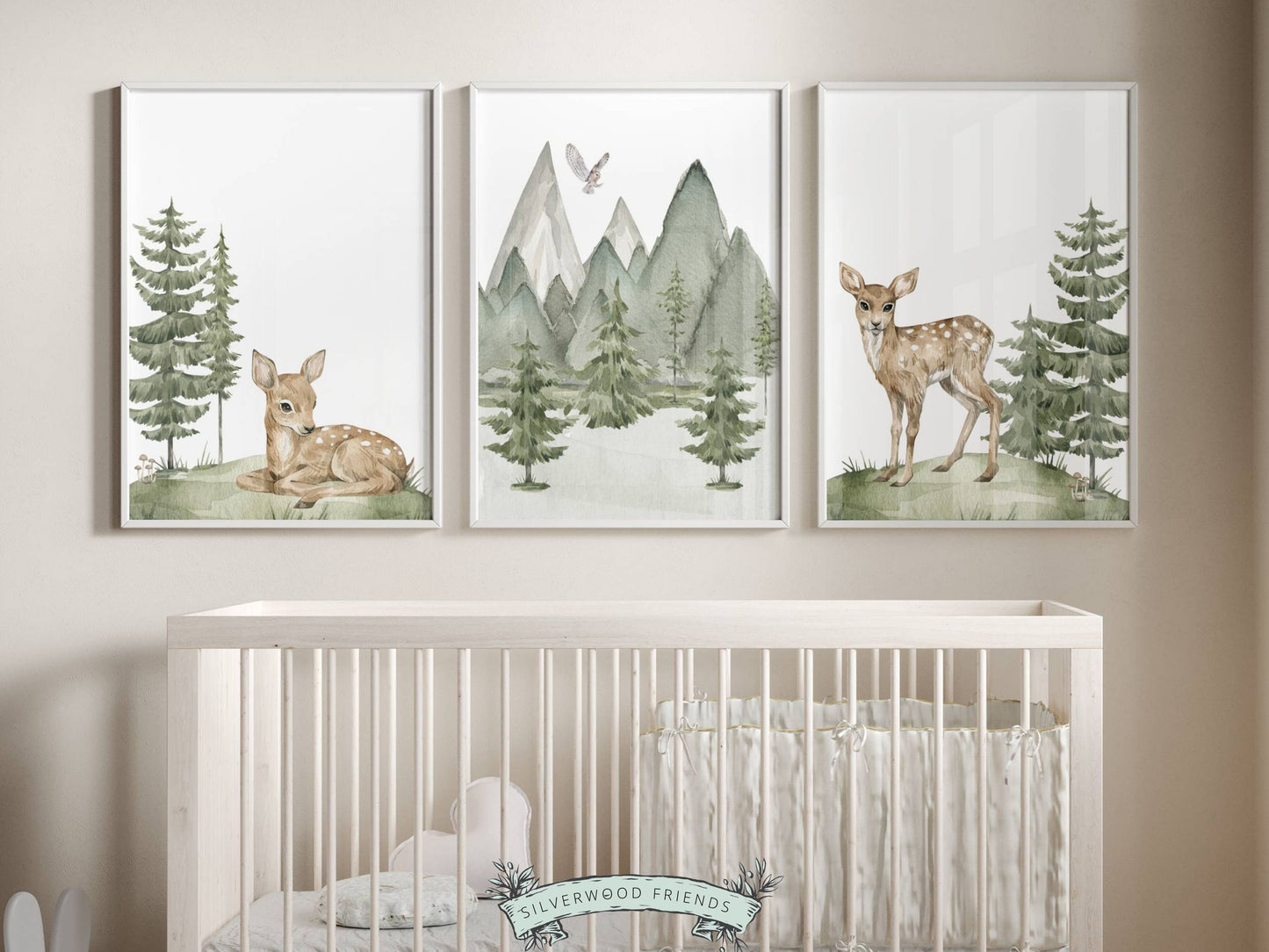Fawn Nursery Prints Set of 3