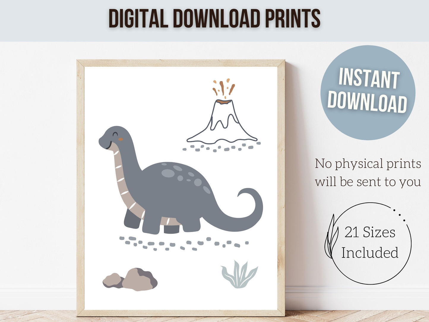 Dinosaur Nursery Set of 6 Prints