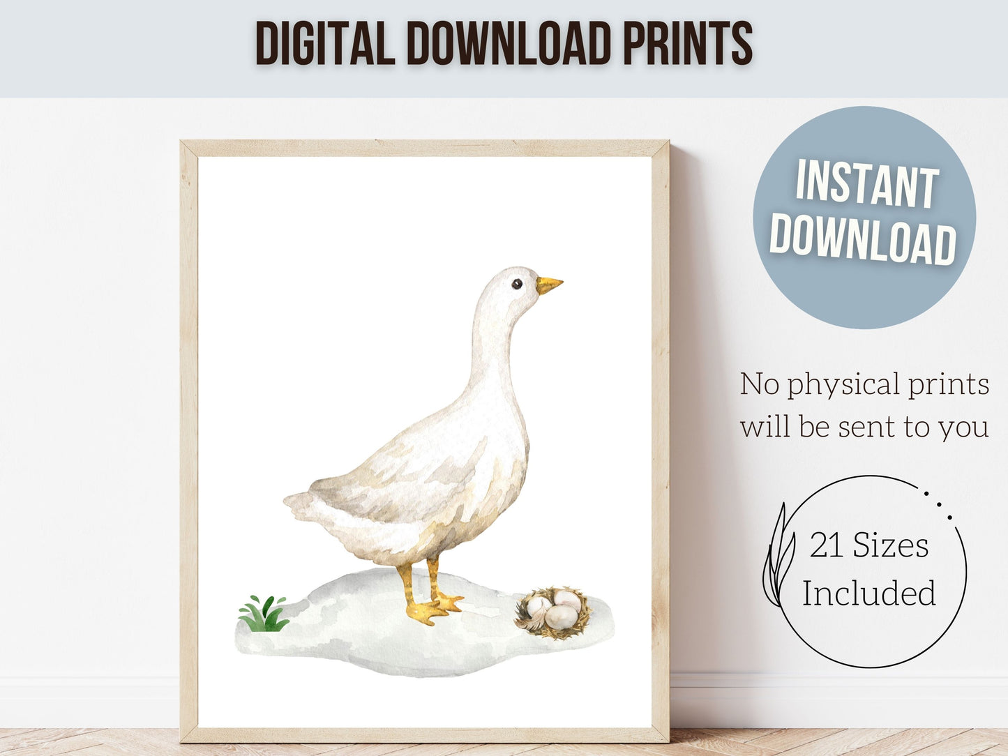Baby Farm Animal Nursery Prints Set of 6