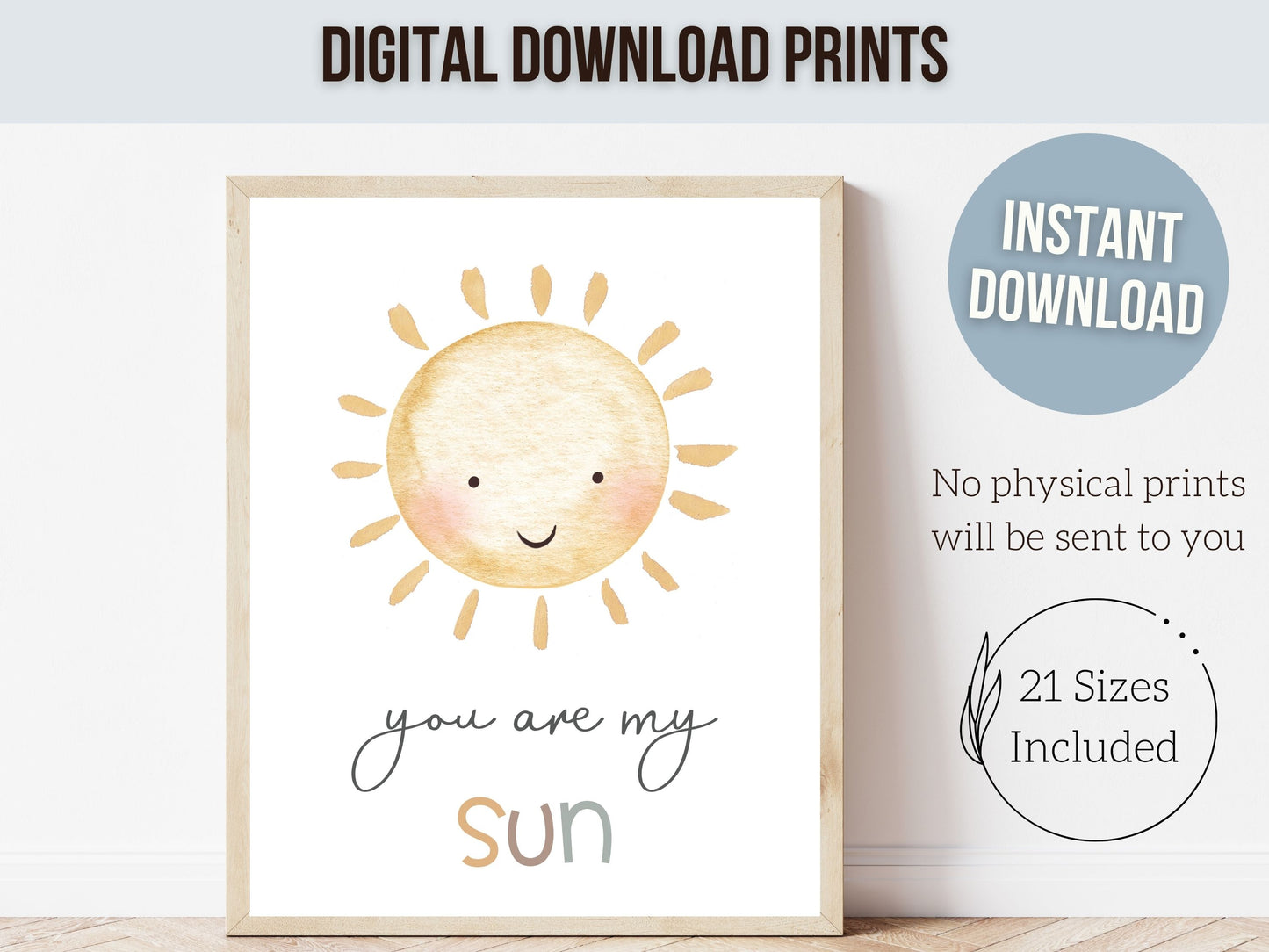 You Are My Sun Nursery Prints