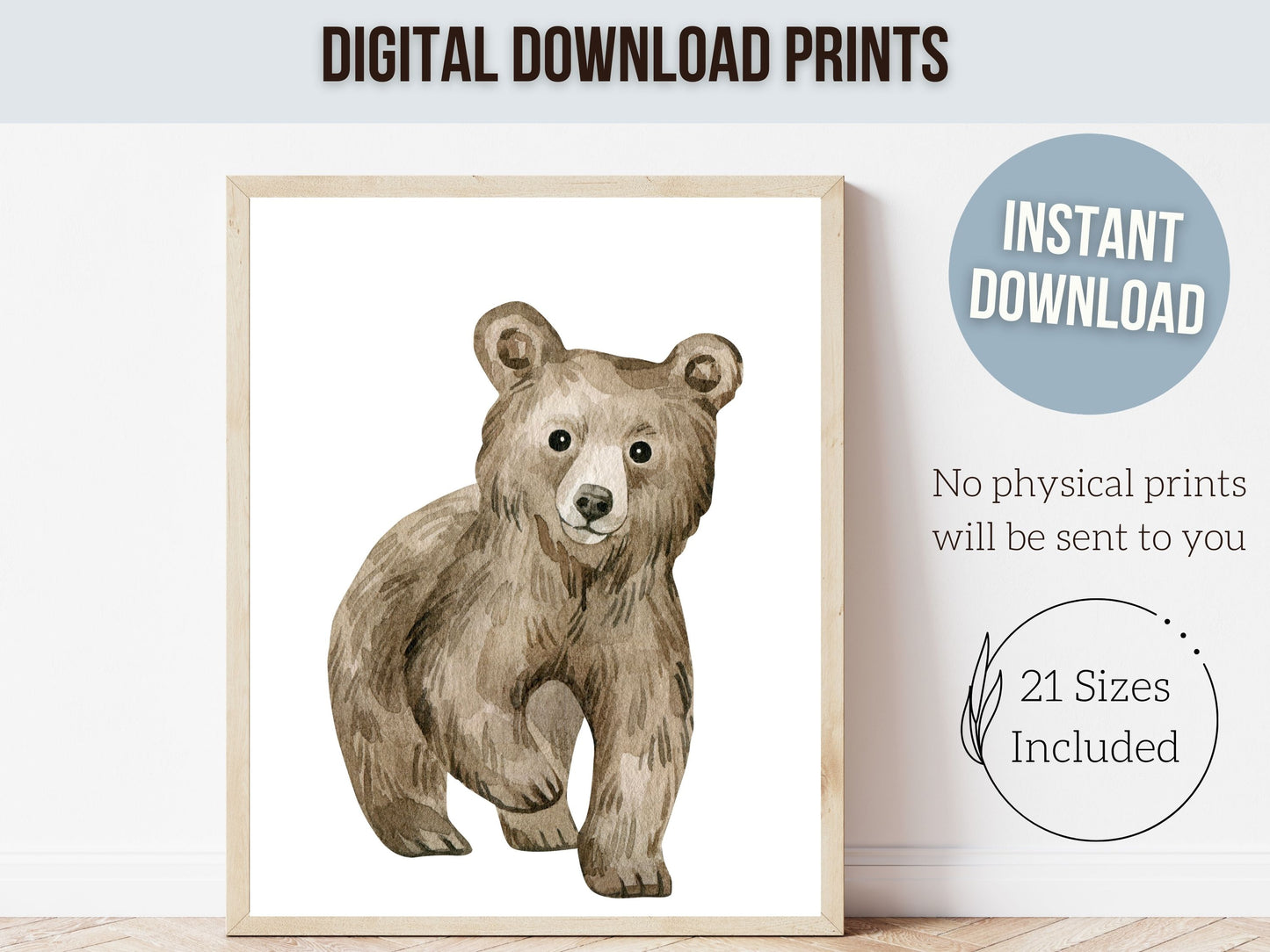 Baby Bear Nursery Prints - Set of 3