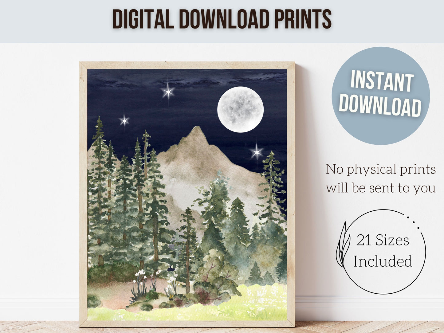 Set of 3 Mountain Prints - I Love You To The Mountains