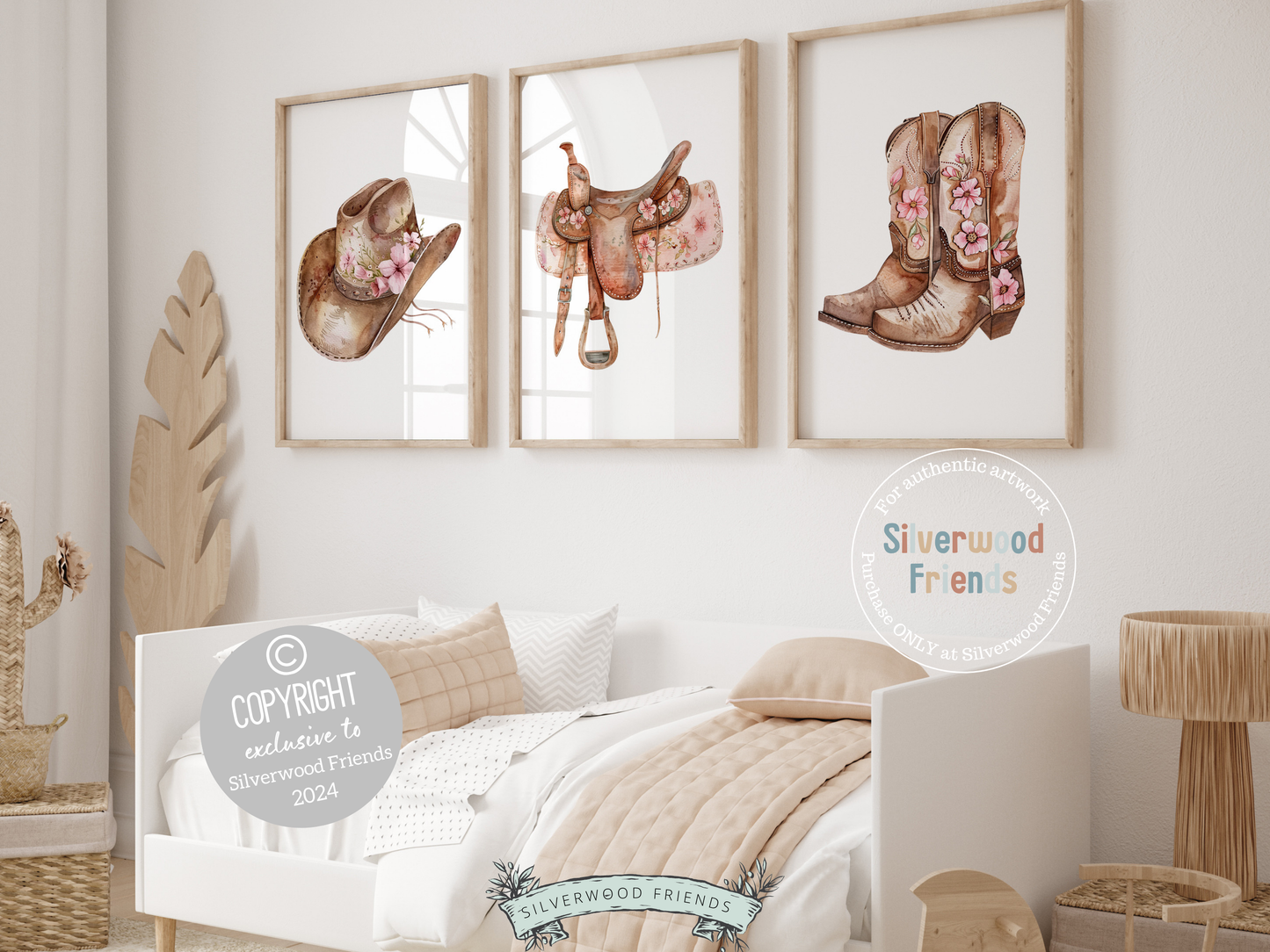 Floral Cowgirl Nursery Prints