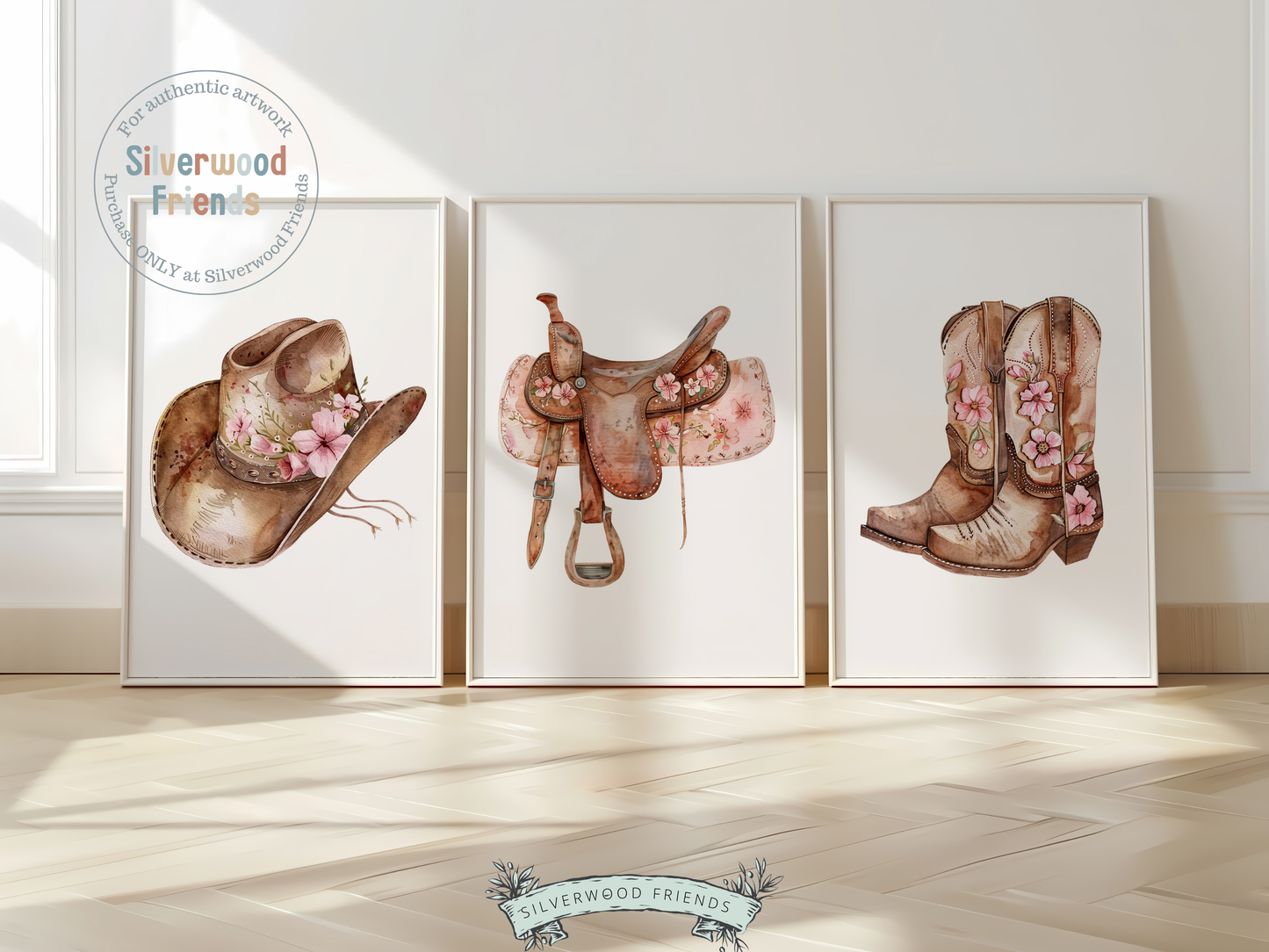Floral Cowgirl Nursery Prints