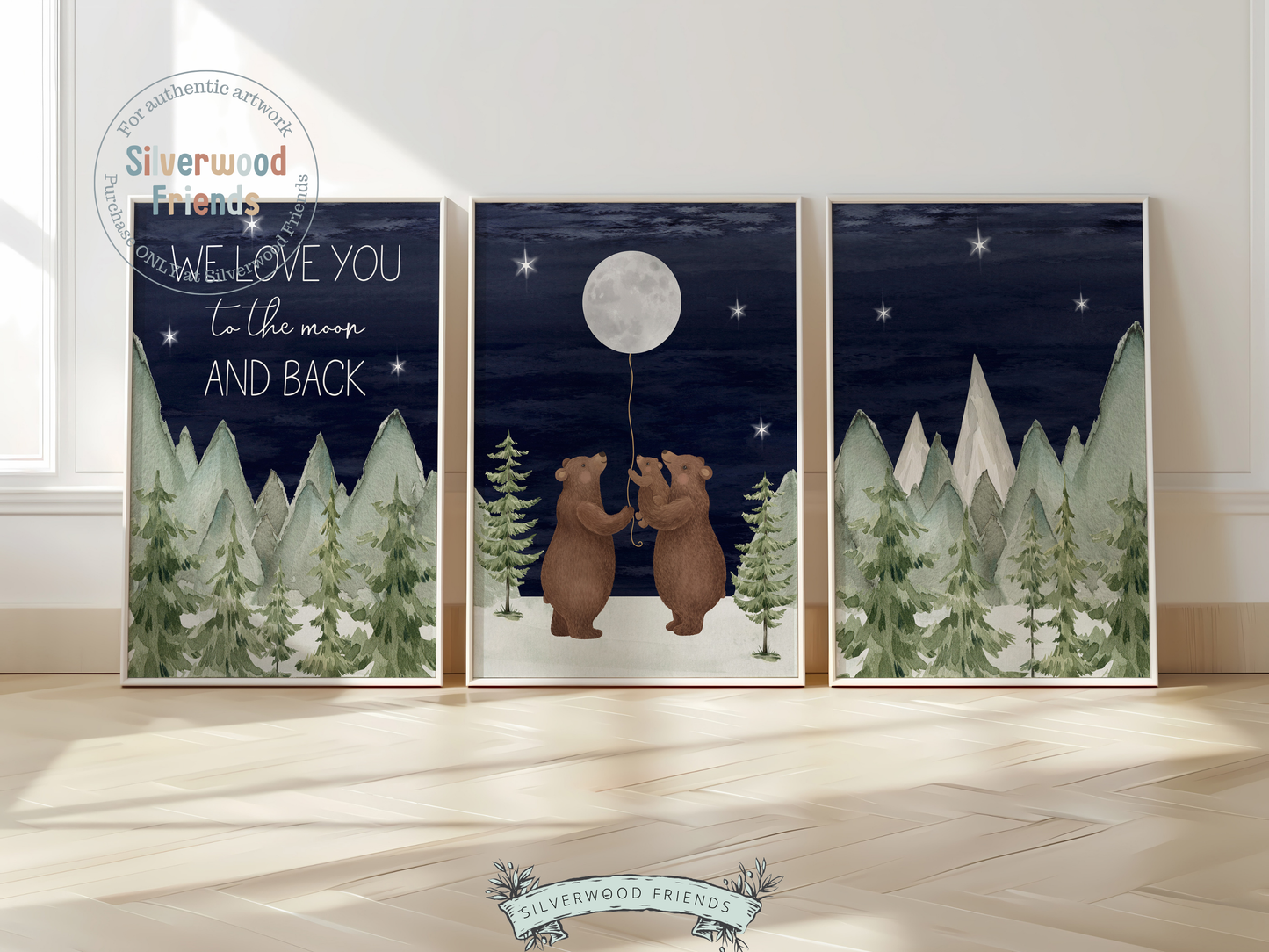 We Love You To The Moon and Back Nursery Prints