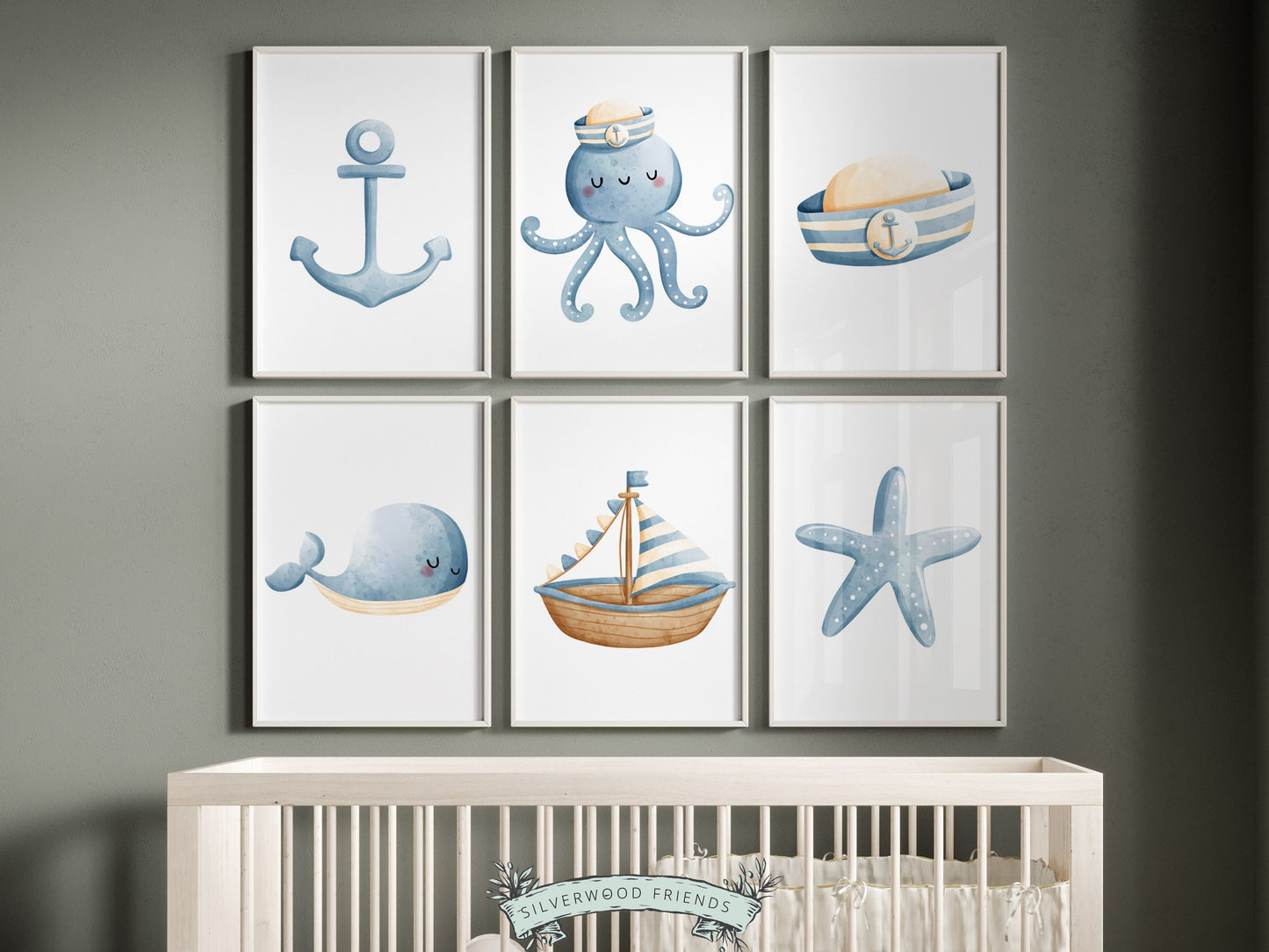 Under The Sea Nursery Print Set of 6