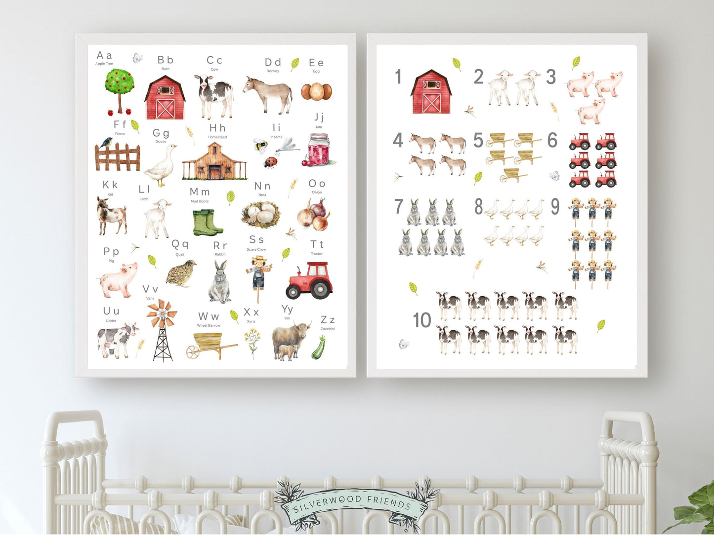 Farm Alphabet and Numbers Print