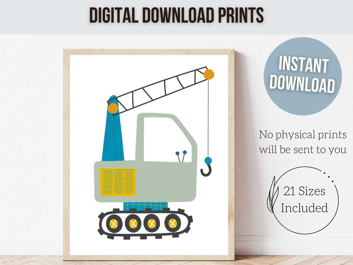 Construction Nursery Prints