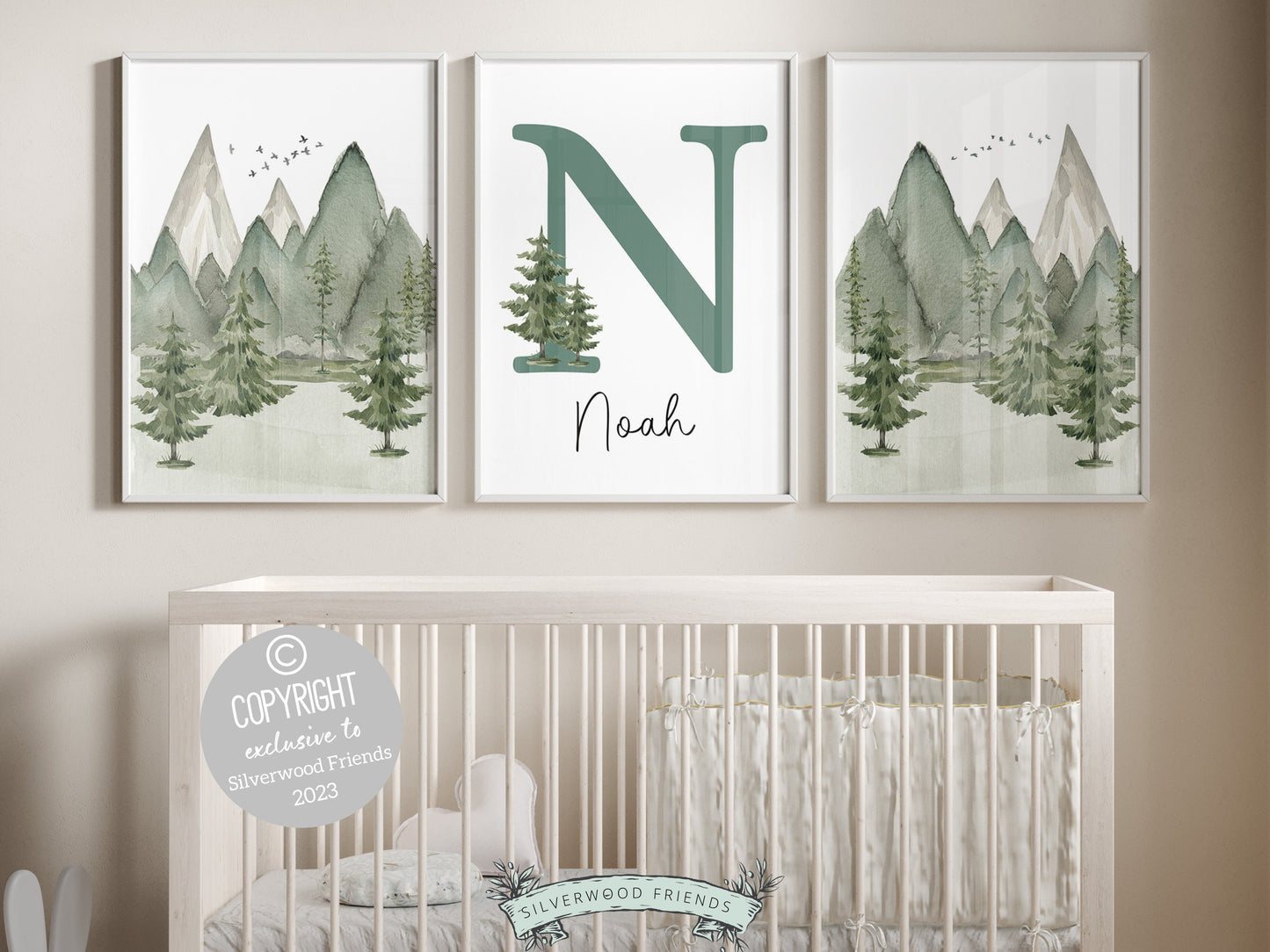 Create a personalised touch in your babys nursery or gift a cherished keepsake with our gorgeous Woodland Forest Custom Name Nursery Prints. Perfect for your woodland nursery decor or as a woodland baby shower gift.