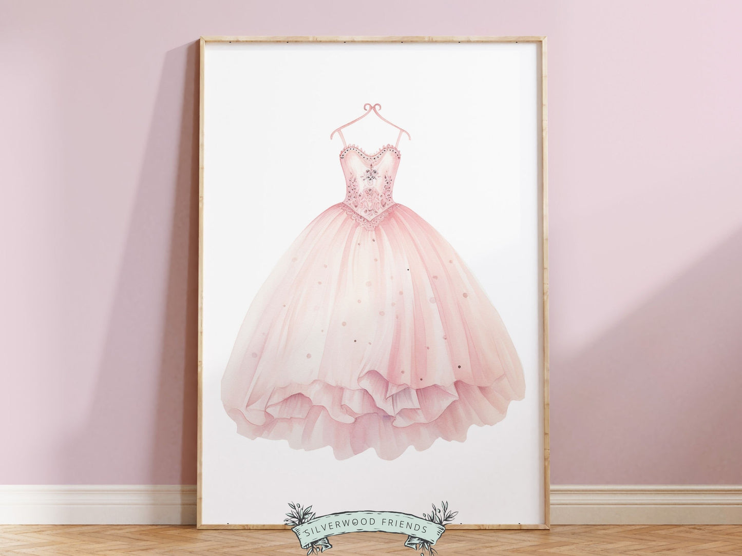 Baby Girls Princess Nursery Prints, Ballerina Nursery Decor, Pink Ballet Nursery Wall Art, Girls Princess Bedroom Wall Decor Digital Prints