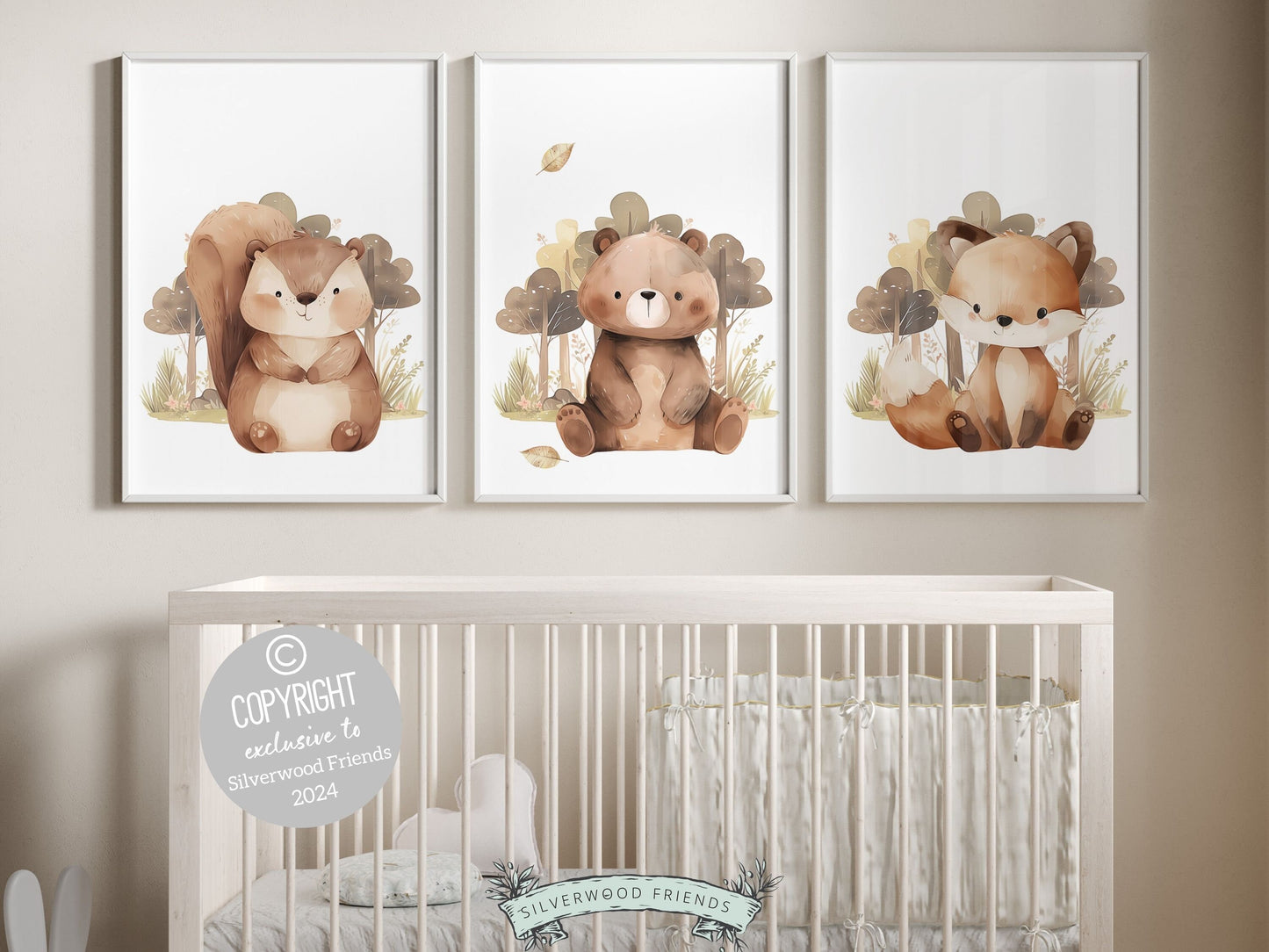 Our adorable Woodland Animal Nursery Prints are the perfect addition to your babys woodland nursery decor and will spark their imagination and love of nature. These neutral nursery prints also make a unique gender neutral baby shower gift.