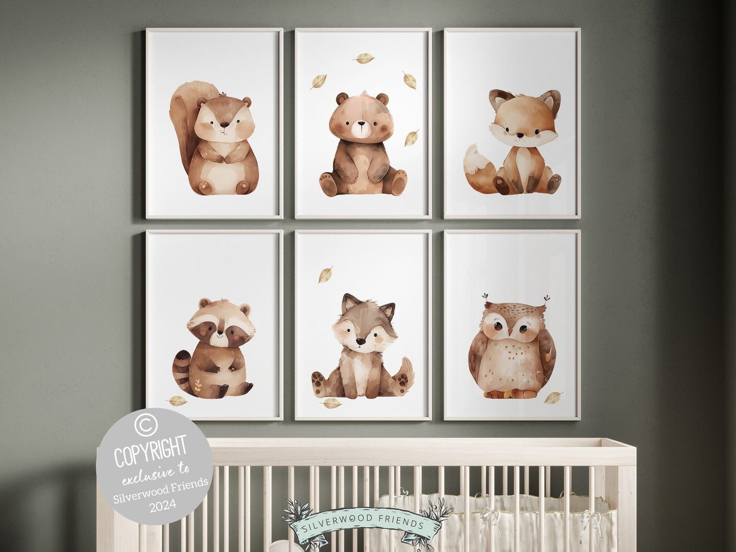 Our adorable Woodland Animal Nursery Prints Set of 6 is the perfect addition to your babys woodland nursery decor and will spark their imagination and love of nature. These neutral nursery prints also make a unique gender neutral baby shower gift.