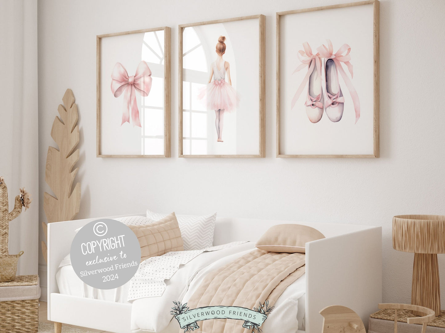 Baby Girls Ballet Nursery Prints, Ballerina Nursery Decor, Pink Ballet Nursery Wall Art, Ballet Dancer Printable Wall Decor Digital Prints