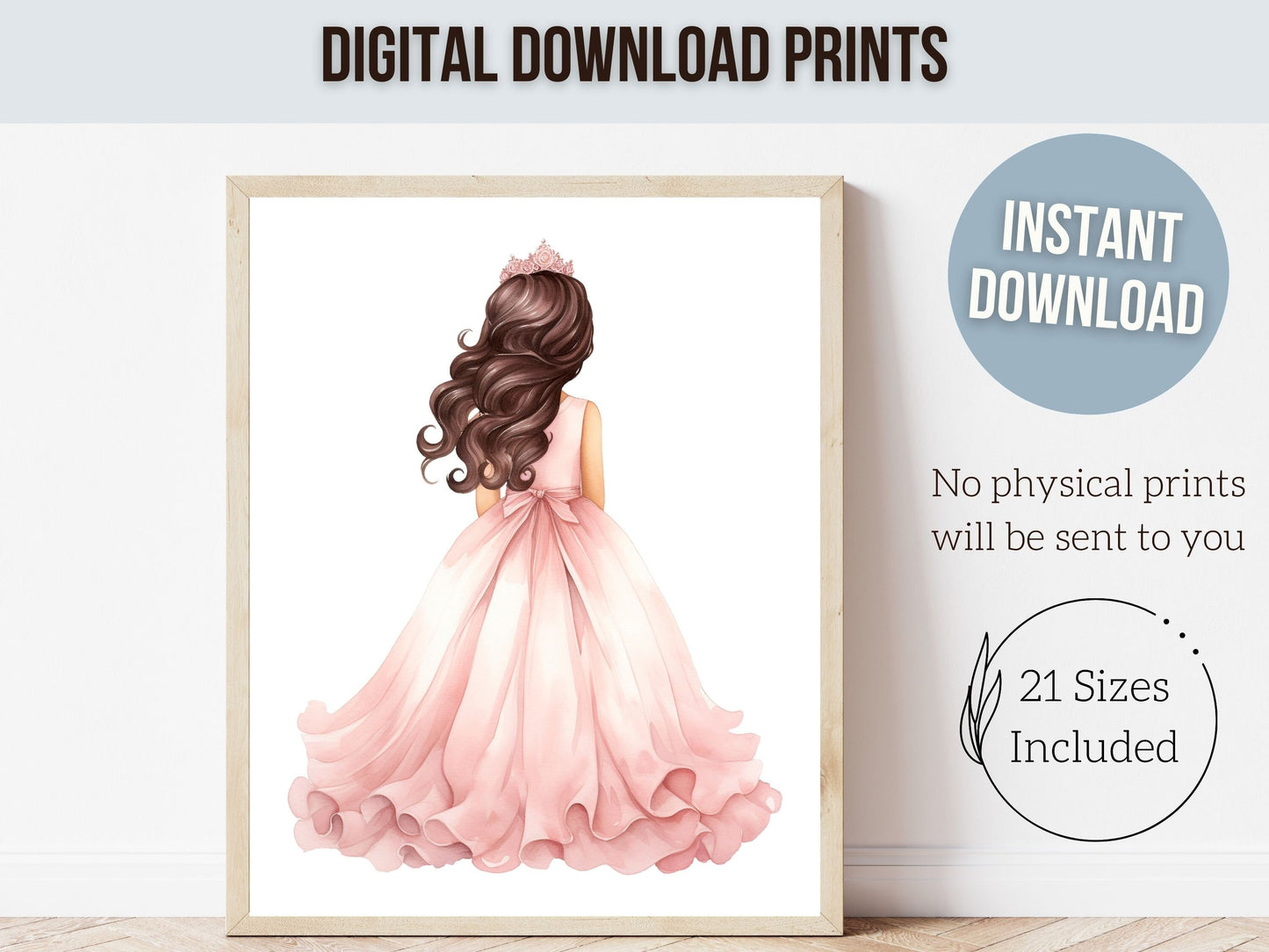 Baby Girls Princess Nursery Prints, Ballerina Nursery Decor, Pink Ballet Nursery Wall Art, Girls Princess Bedroom Wall Decor Digital Prints