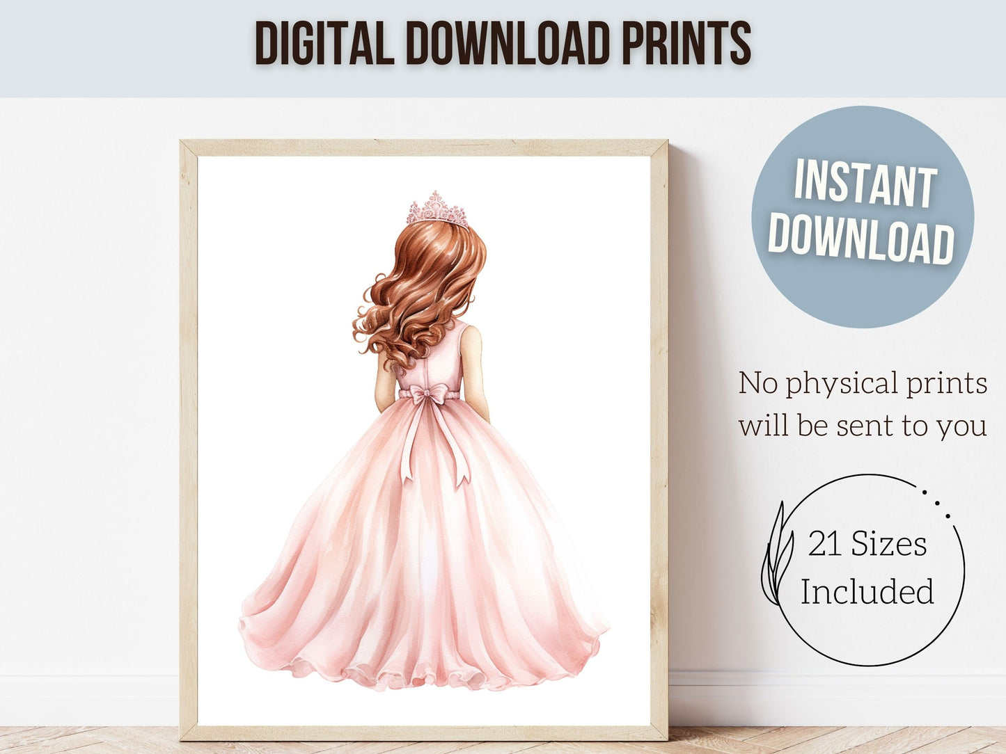 Baby Girls Princess Nursery Prints, Ballerina Nursery Decor, Pink Ballet Nursery Wall Art, Girls Princess Bedroom Wall Decor Digital Prints