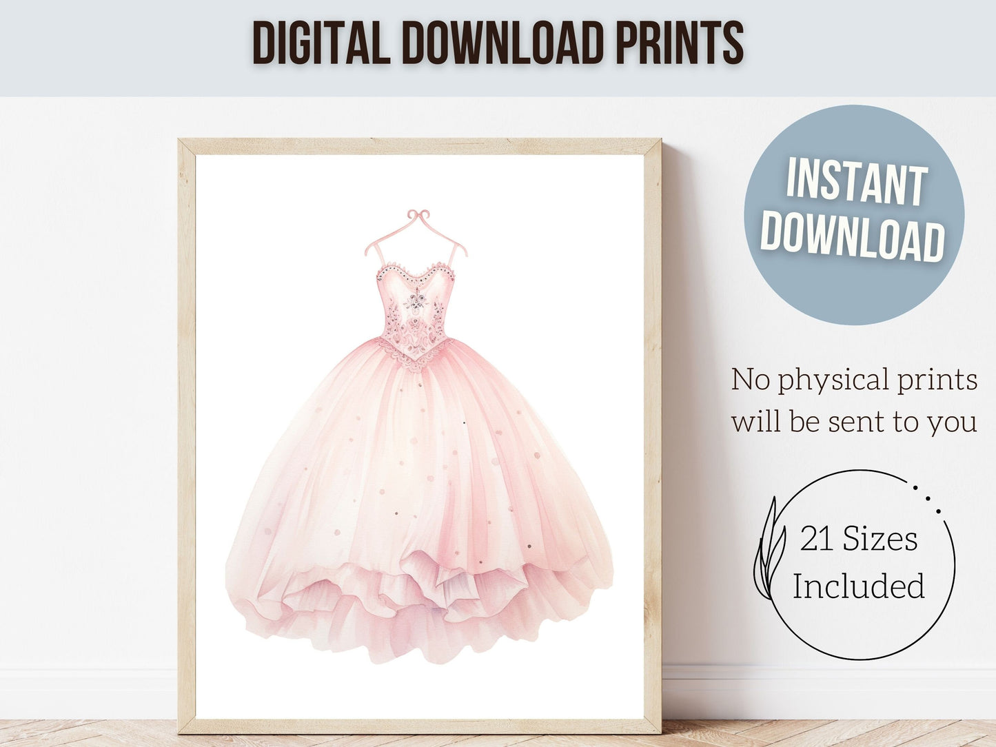 Baby Girls Princess Nursery Prints, Ballerina Nursery Decor, Pink Ballet Nursery Wall Art, Girls Princess Bedroom Wall Decor Digital Prints
