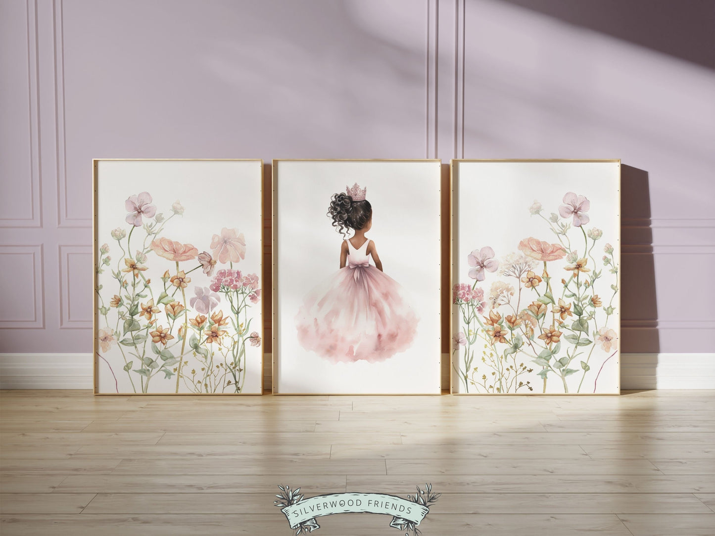 African American Princess Nursery Prints