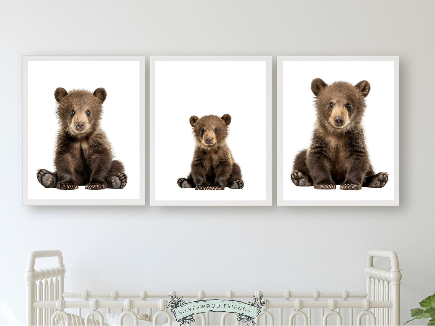 Bear Nursery Prints, Teddy Bear Nursery Decor, Neutral Woodland Nursery Decor, Nursery Wall Art, Kids Forest Room Wall Decor Digital Prints