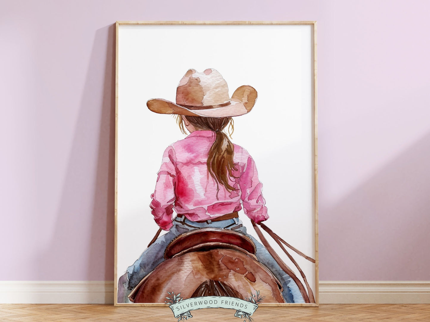 Cowgirl Horse Nursery Print, Cowgirl Horse Nursery Decor, Baby Girl Western Nursery Decor, Equestrian Nursery Wall Art Horse Digital Print