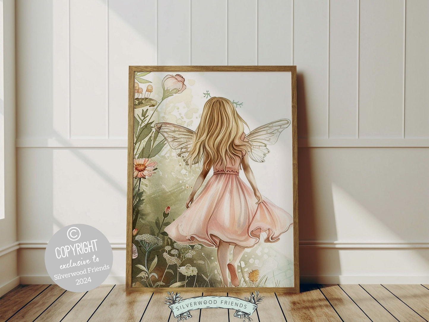 ORIGINAL Wildflower Fairy Garden Nursery Print Gift For Baby Girl Fairy Nursery Decor, Fairies Nursery Wall Art Toddler Room Digital Prints