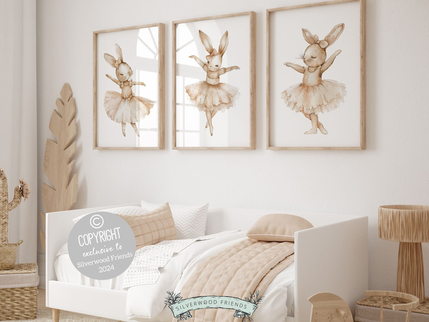 ORIGINAL Bunny Nursery Print Gift For Baby Girl Bunny Nursery Decor,Kids Ballet Room Wall Decor Ballerina Bunny Rabbit Nursery Digital Print