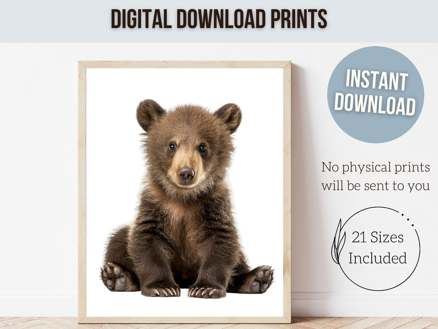 Bear Nursery Prints, Teddy Bear Nursery Decor, Neutral Woodland Nursery Decor, Nursery Wall Art, Kids Forest Room Wall Decor Digital Prints