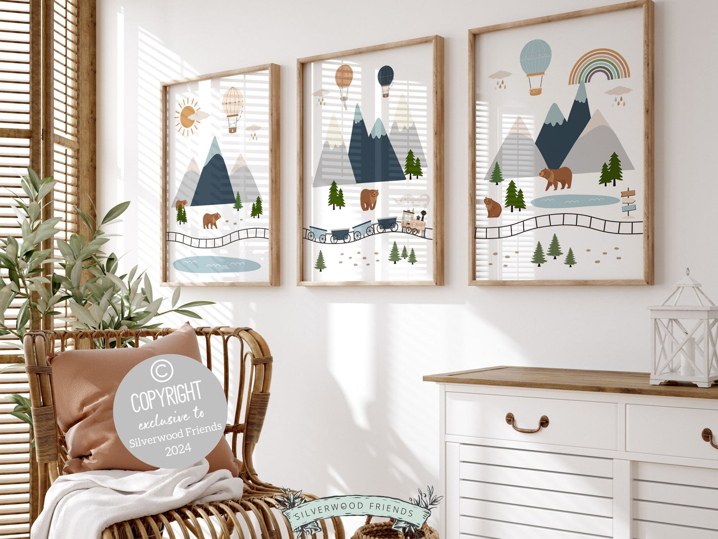 Boys Train Nursery Print, Transport Air Balloon Nursery Decor, Toddler Boy Adventure Room Wall Decor, Boys Train Rail Road Map Digital Print