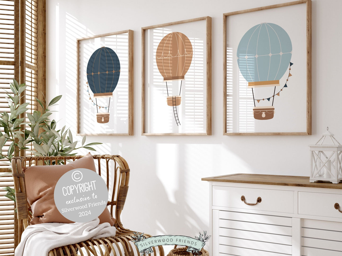 Hot Air Balloon Nursery Prints, Baby Boys Navy Blue Adventure Nursery Decor, Toddler Boys Transport Adventure Room Wall Decor Digital Prints