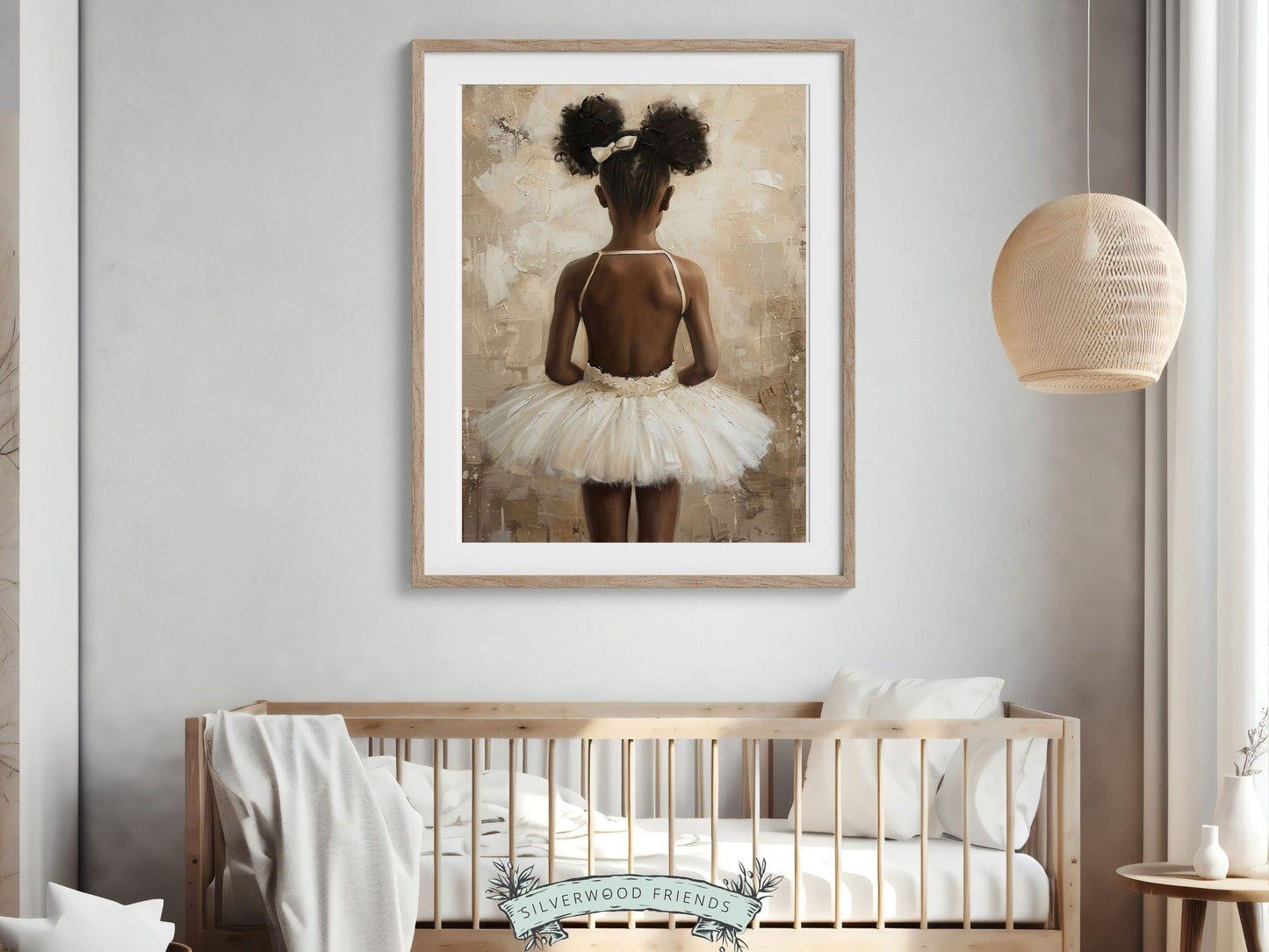 Black Ballerina Nursery Print, African American Ballerina Nursery Decor, Little Black Girl Ballet Nursery Wall Art, Black Girl Digital Print
