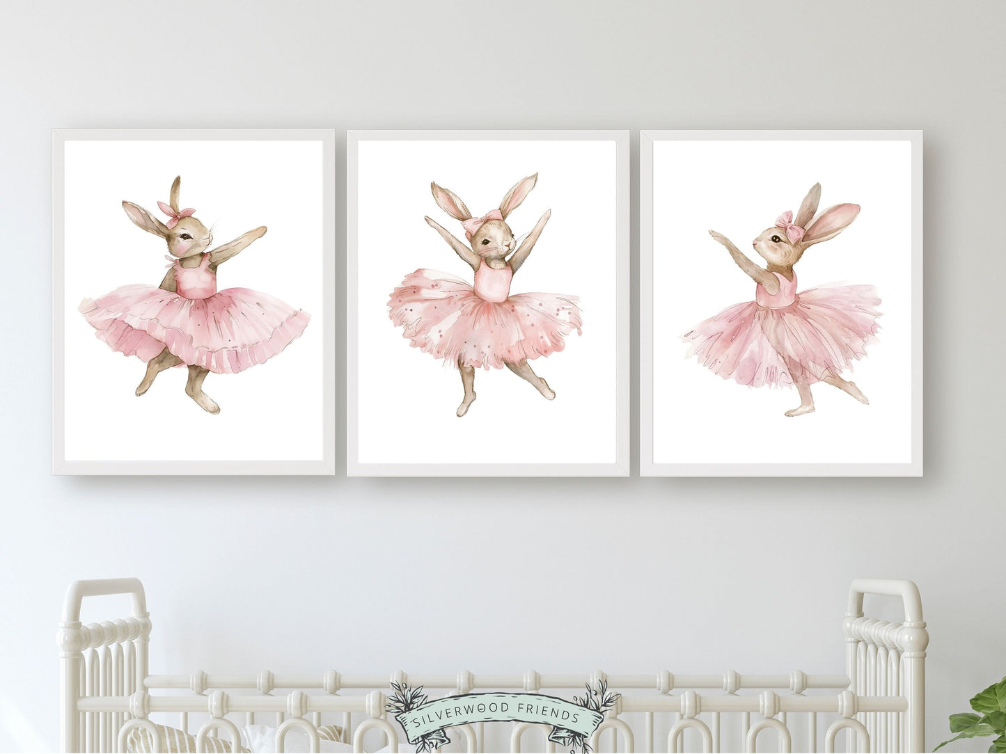 ORIGINAL Bunny Nursery Print Gift For Baby Girl Ballerina Bunny Nursery Decor, Kids Boho Ballet Room Ballerina Bunny Wall Art Digital Print