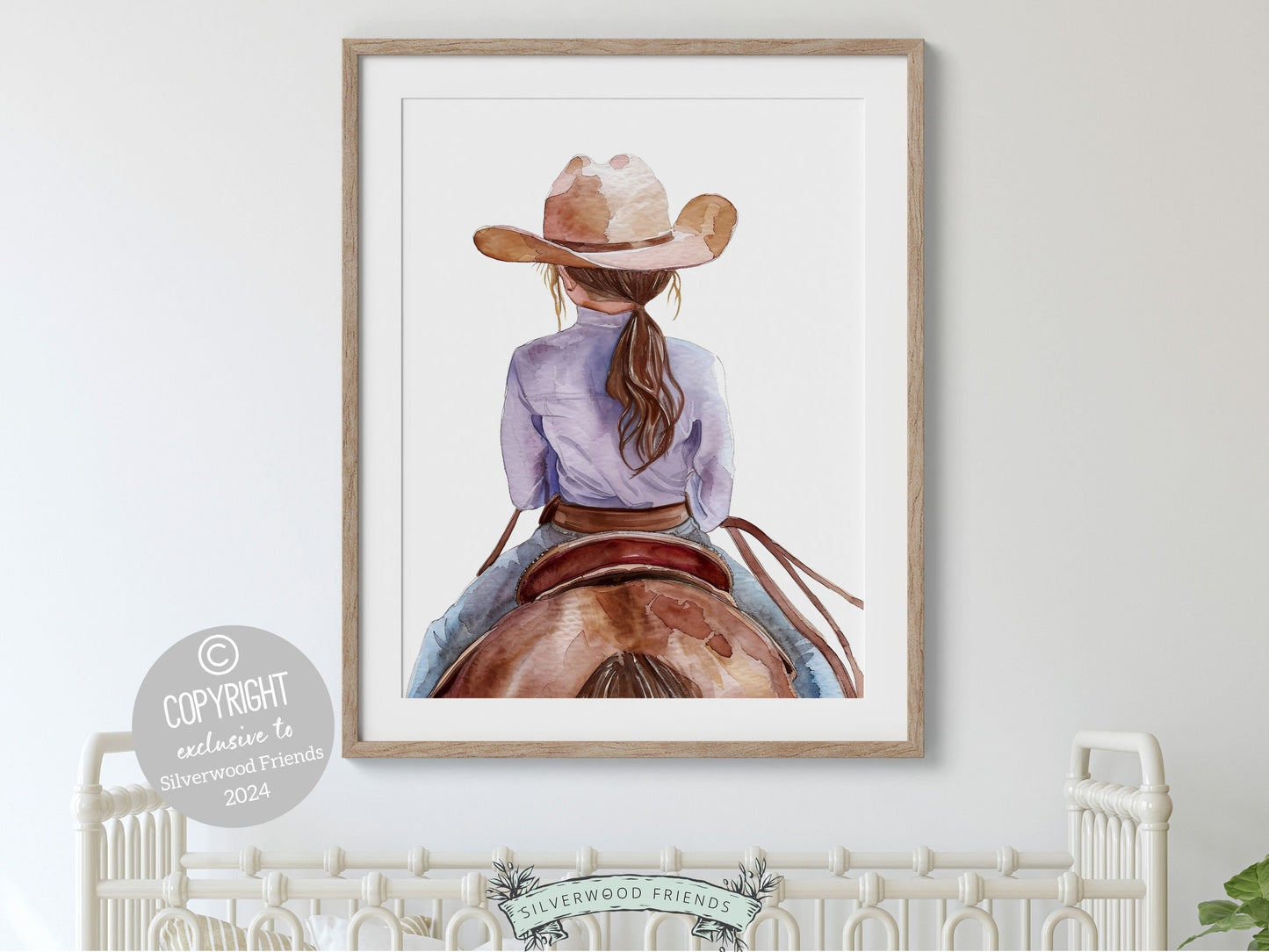 Cowgirl Nursery Print, Cowgirl Nursery Decor, Baby Girl Western Nursery Decor, Girls Horse Riding Equestrian Nursery Wall Art Digital Print