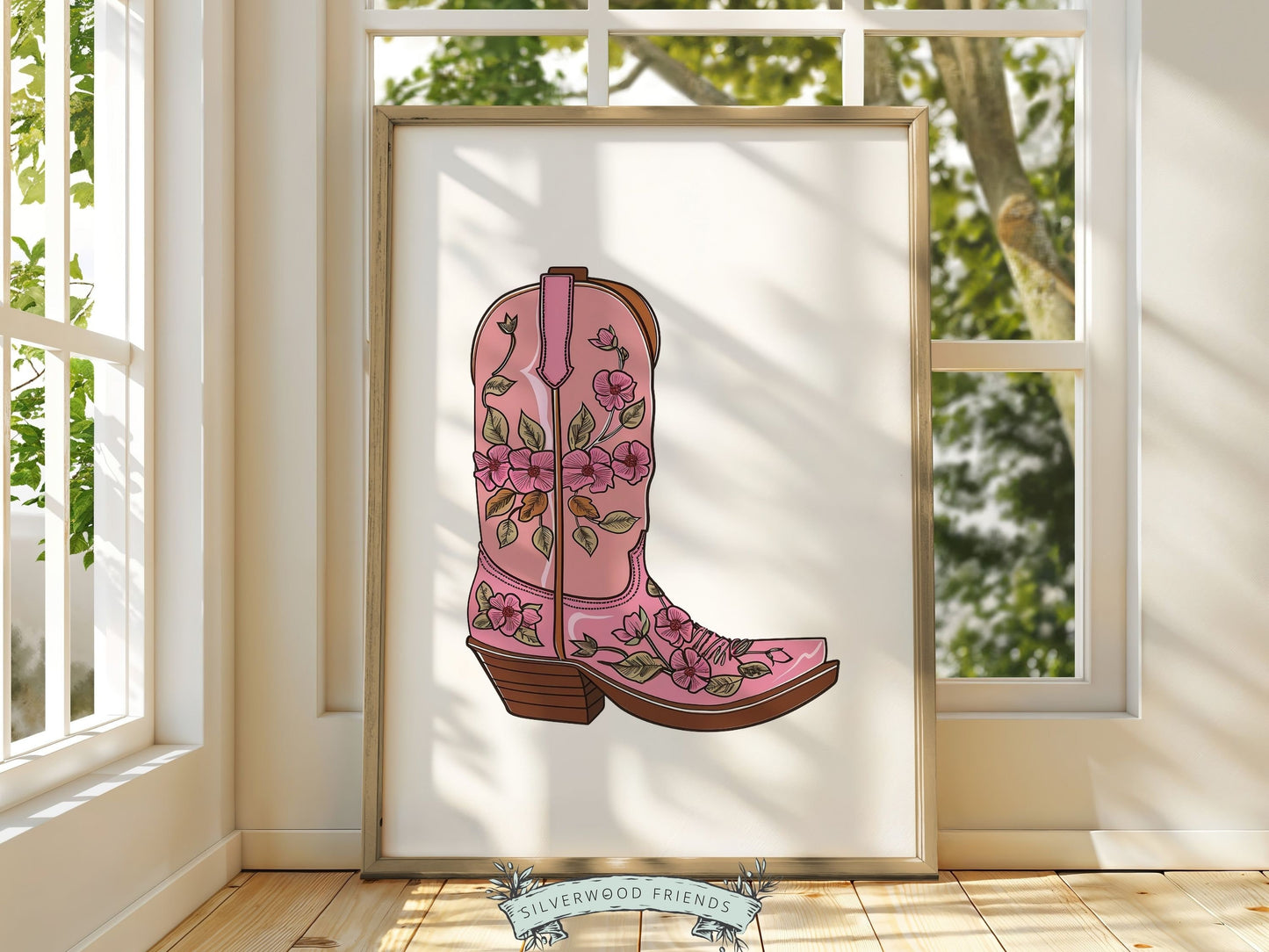 Pink Cowgirl Boot Prints, Girls Pink Cowgirl Nursery Decor, Baby Girl Western Nursery Decor, Baby Girl Horse Nursery Wall Art Digital Prints
