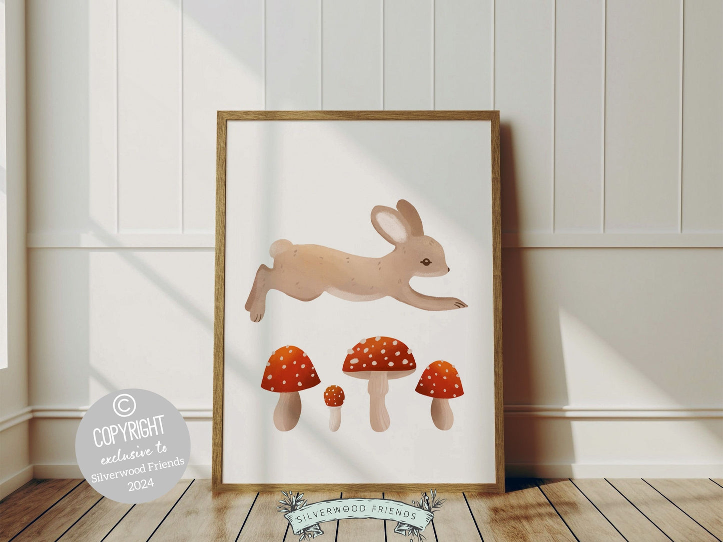 Woodland Mushroom Nursery Print Gift For Kids Woodland Mushroom Nursery Decor, Boho Kids Room Wall Decor Nature Nursery Theme Digital Prints