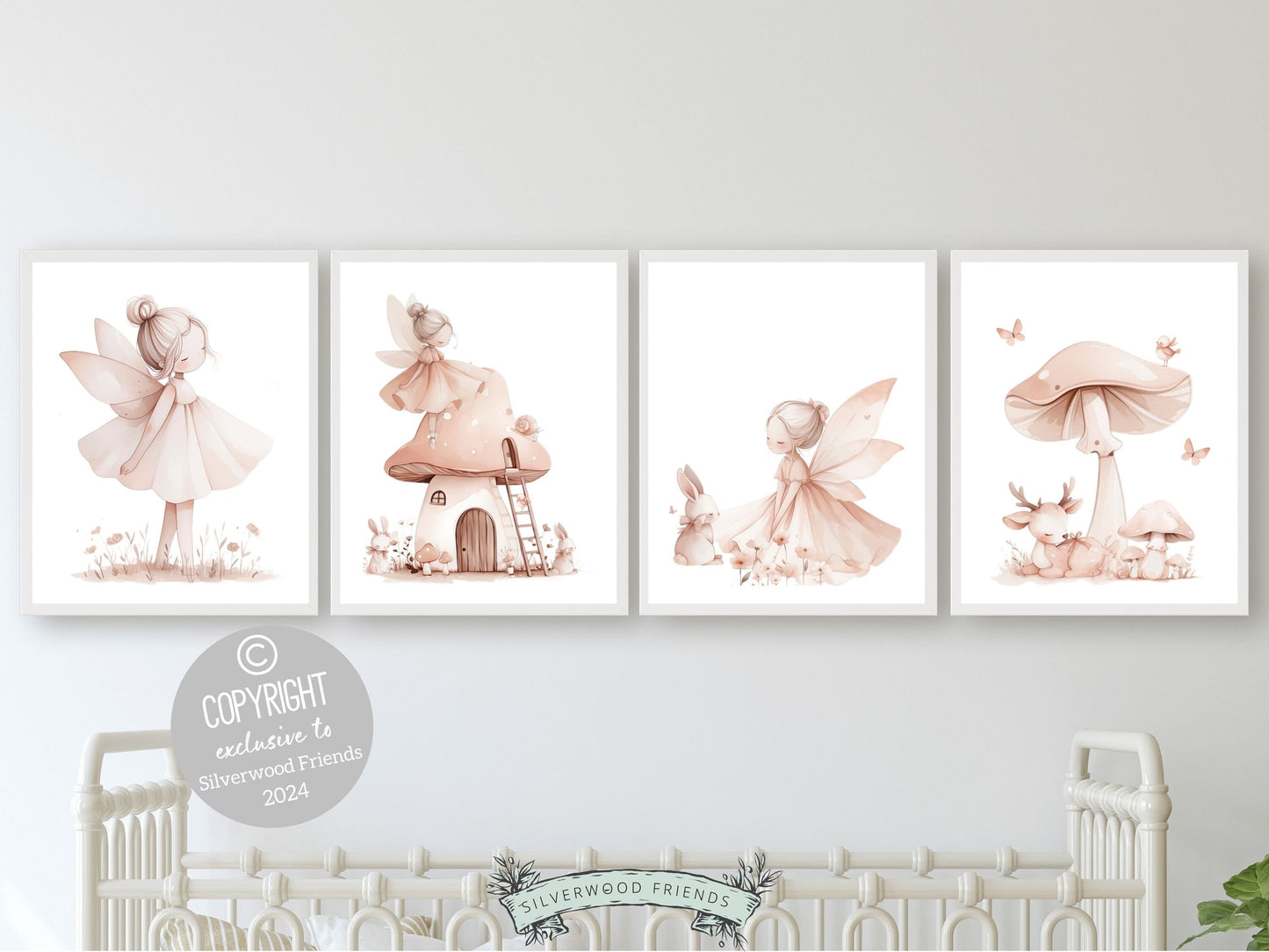ORIGINAL Wildflower Fairy Nursery Print Gift For Baby Girl Fairy Nursery Decor, Fairies Nursery Wall Art Fairy Garden Digital Download Print