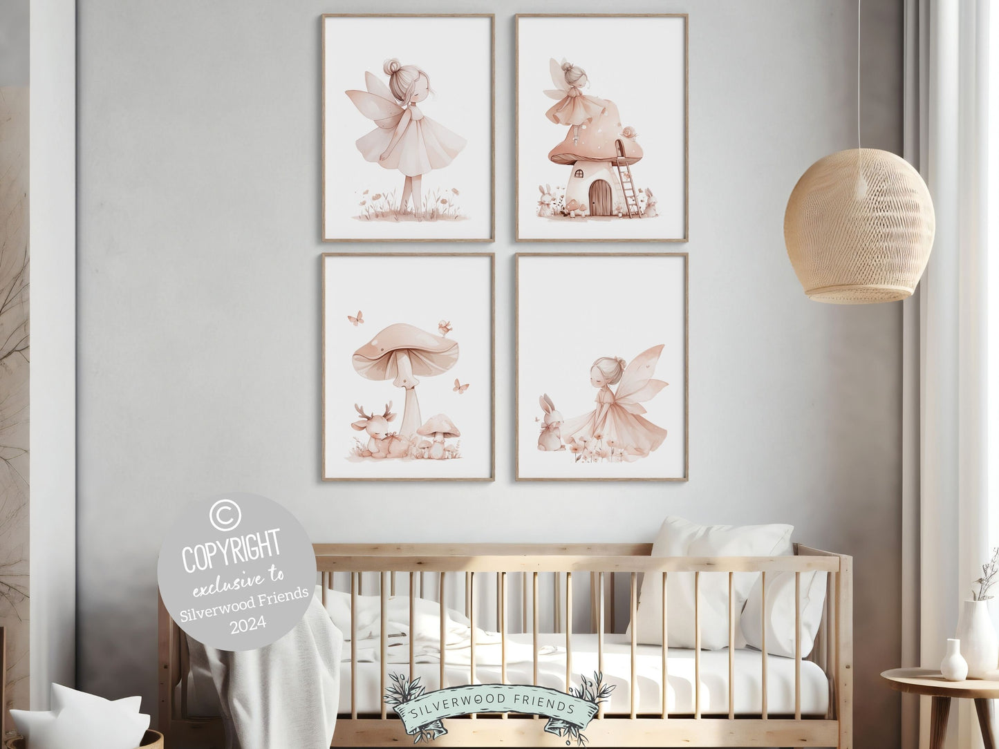 ORIGINAL Wildflower Fairy Nursery Print Gift For Baby Girl Fairy Nursery Decor, Fairies Nursery Wall Art Fairy Garden Digital Download Print