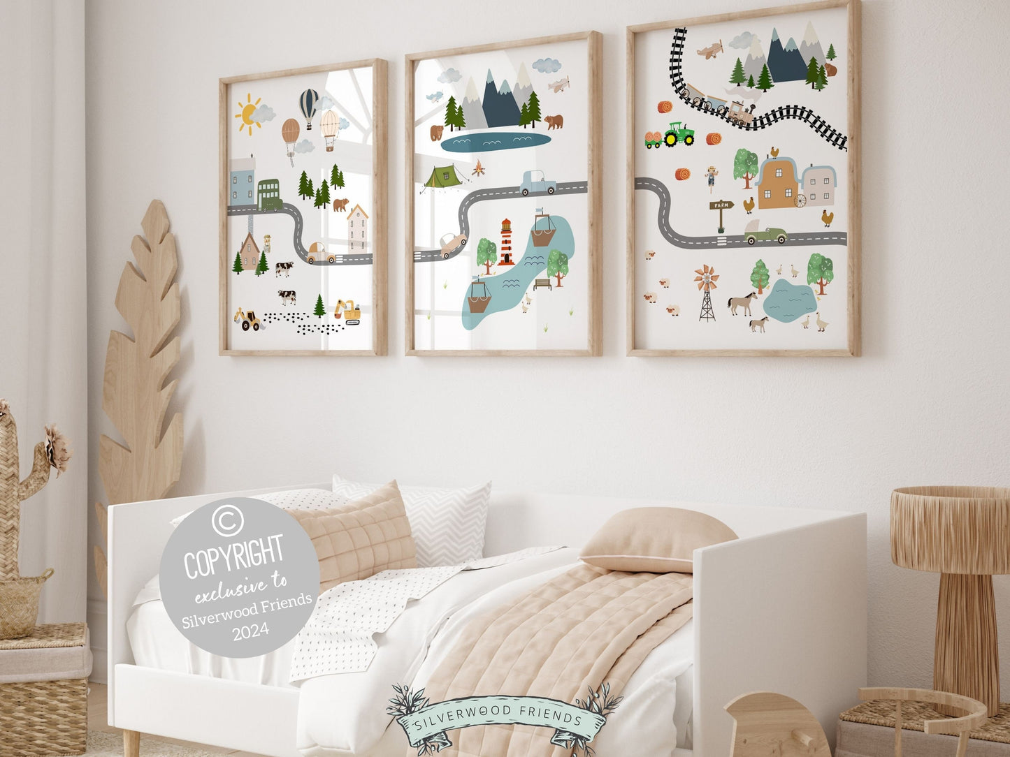 Car Nursery Prints, Boys Car Nursery Decor, Toddler Room Wall Decor, Road Map Print, Boys Transport Nursery Wall Art Digital Download Prints