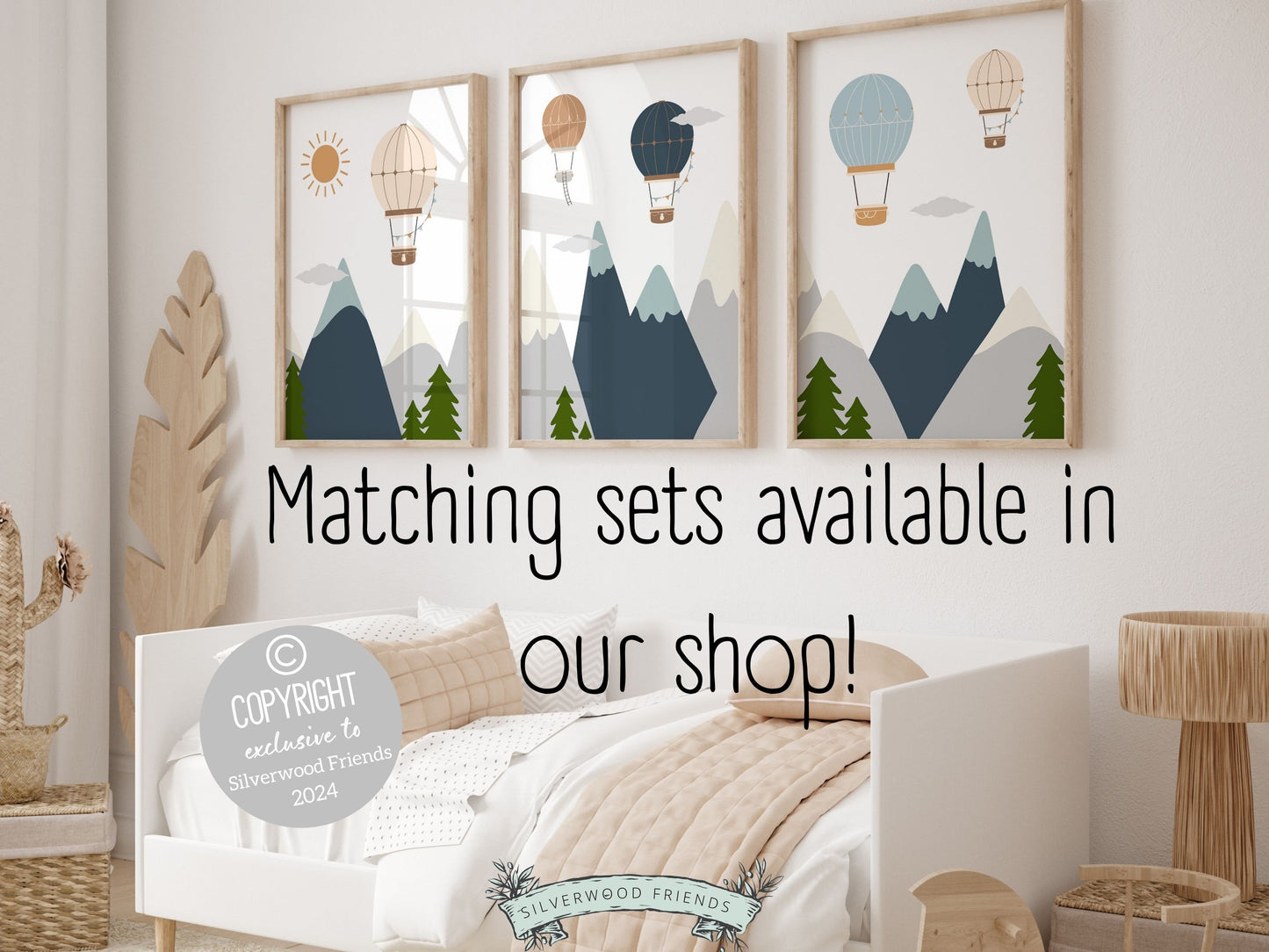 Hot Air Balloon Nursery Prints, Safari Animal Nursery Decor, Jungle Nursery Wall Art, Woodland Animal Balloon Nursery Decor Digital Prints