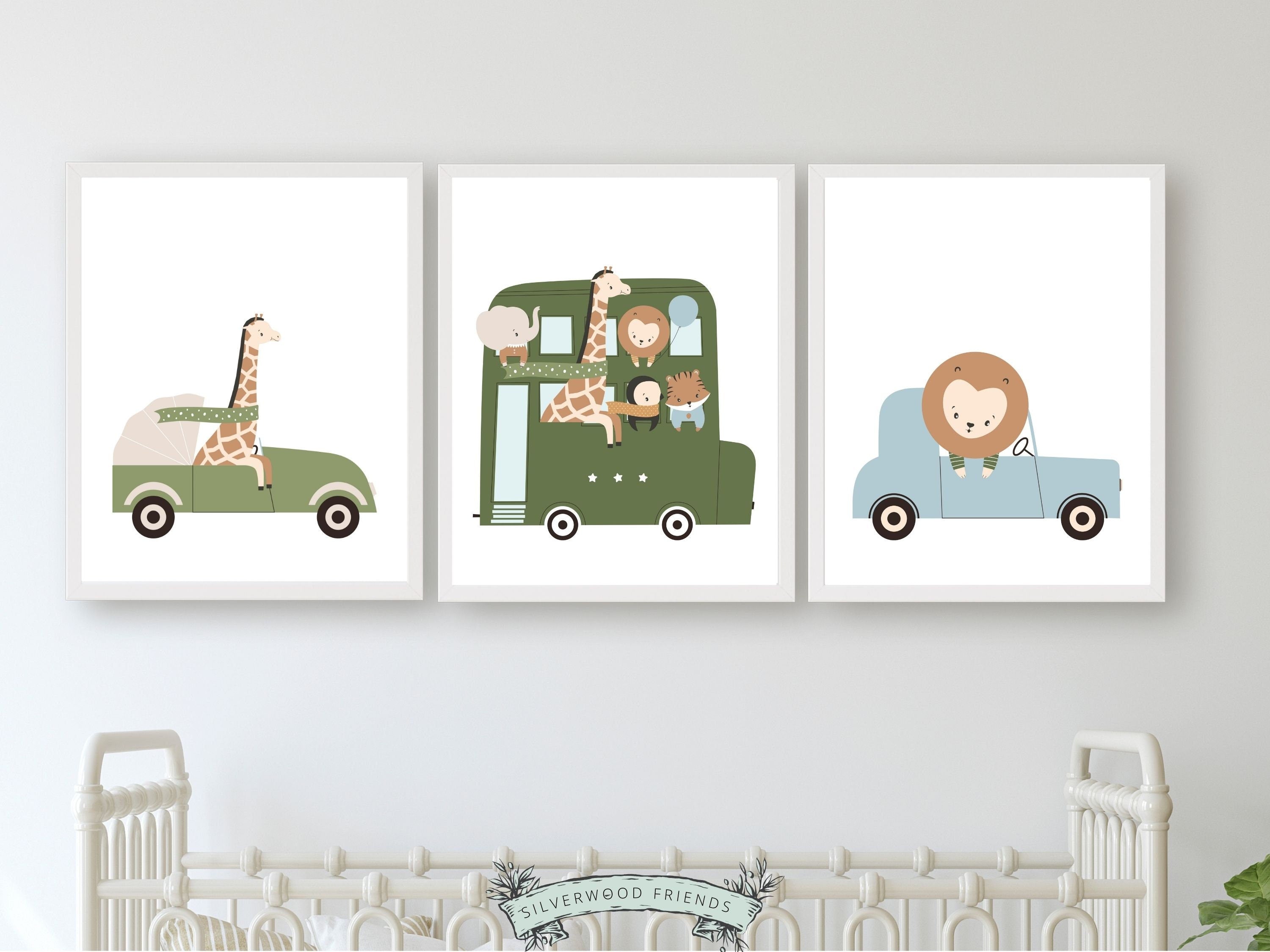 Safari Transport Nursery Prints - Set 1 – Silverwood Friends