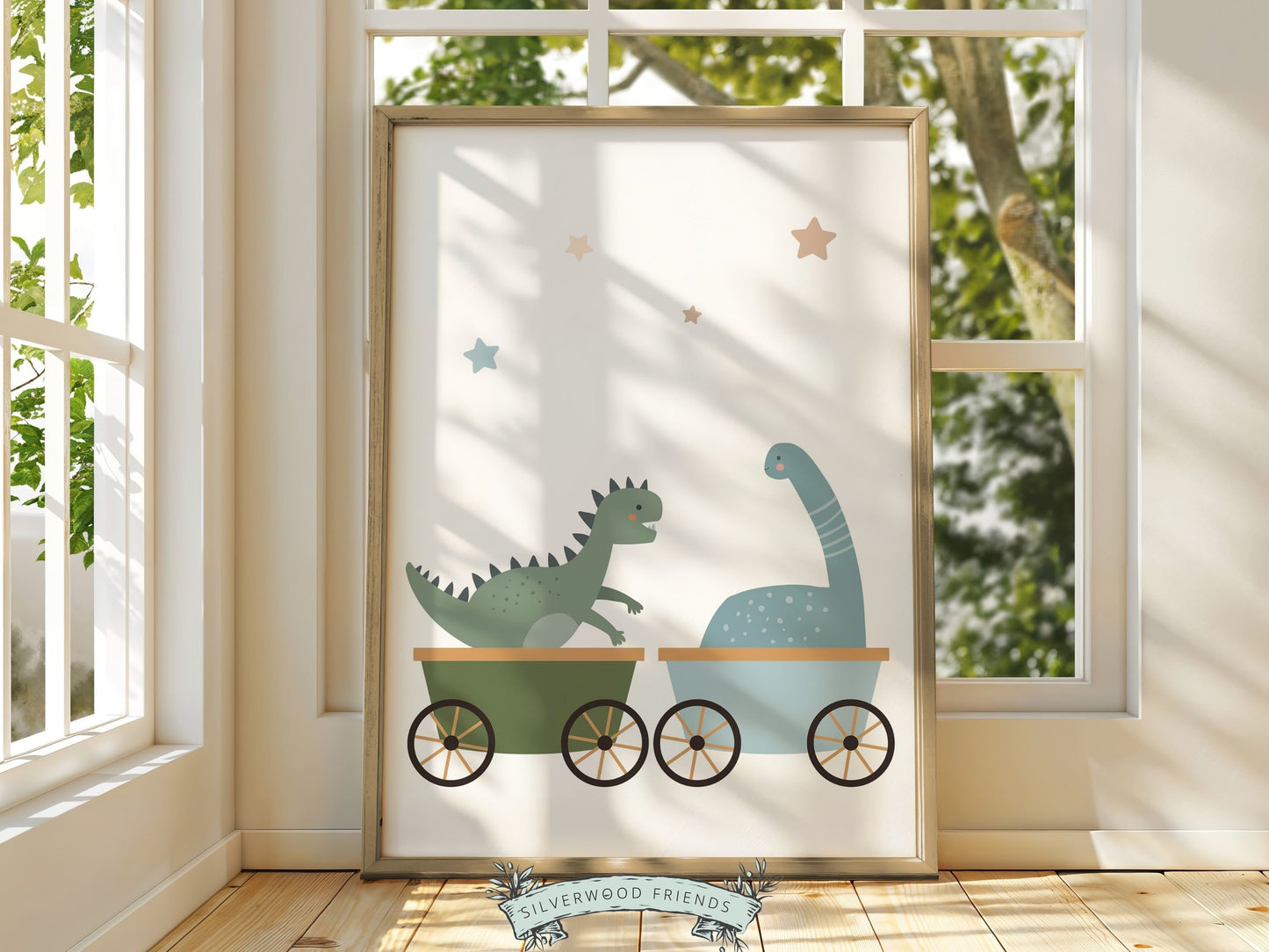 Dinosaur Nursery Prints, Transport Nursery, Dinosaur Playroom Print Set, Toddler Boys Room Decor, Baby Boys Dino Train Nursery Digital Print
