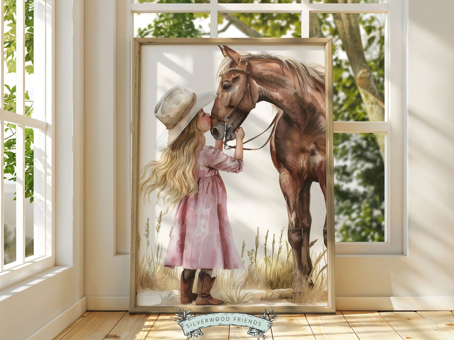 Cowgirl Nursery Print, Cowgirl Nursery Decor, Baby Girl Western Nursery Decor, Girls Horse Riding Equestrian Nursery Wall Art Digital Print