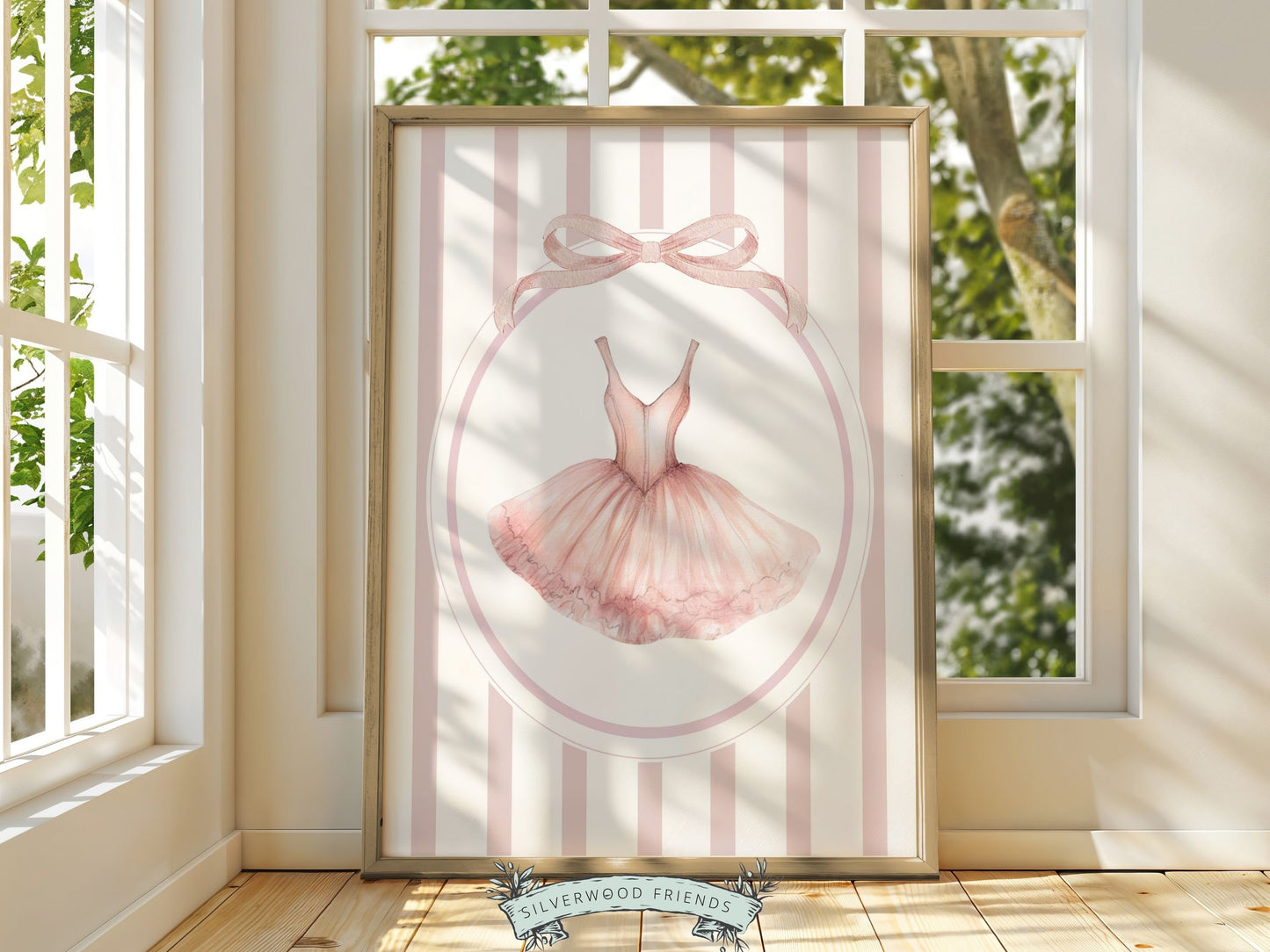 Baby Girl Ballet Nursery Print, African American Ballerina Nursery Decor, Newborn Ballet Gift,Little Black Girl Ballet Nursery Digital Print