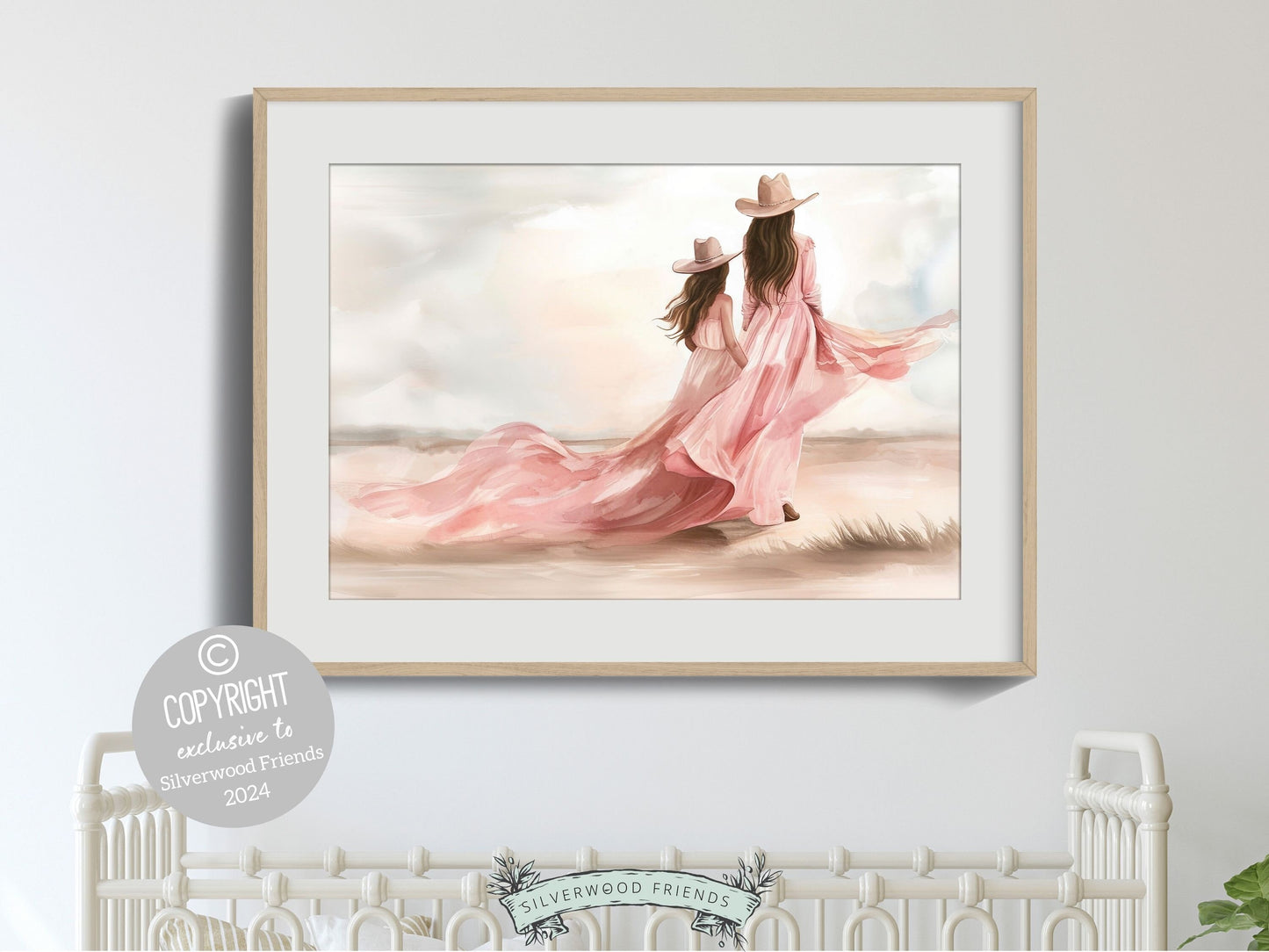 Coastal Cowgirl Print, Coastal Cowgirl Nursery Decor, Baby Girl Western Nursery Decor, Western Gift Baby Girl Nursery Wall Art Digital Print