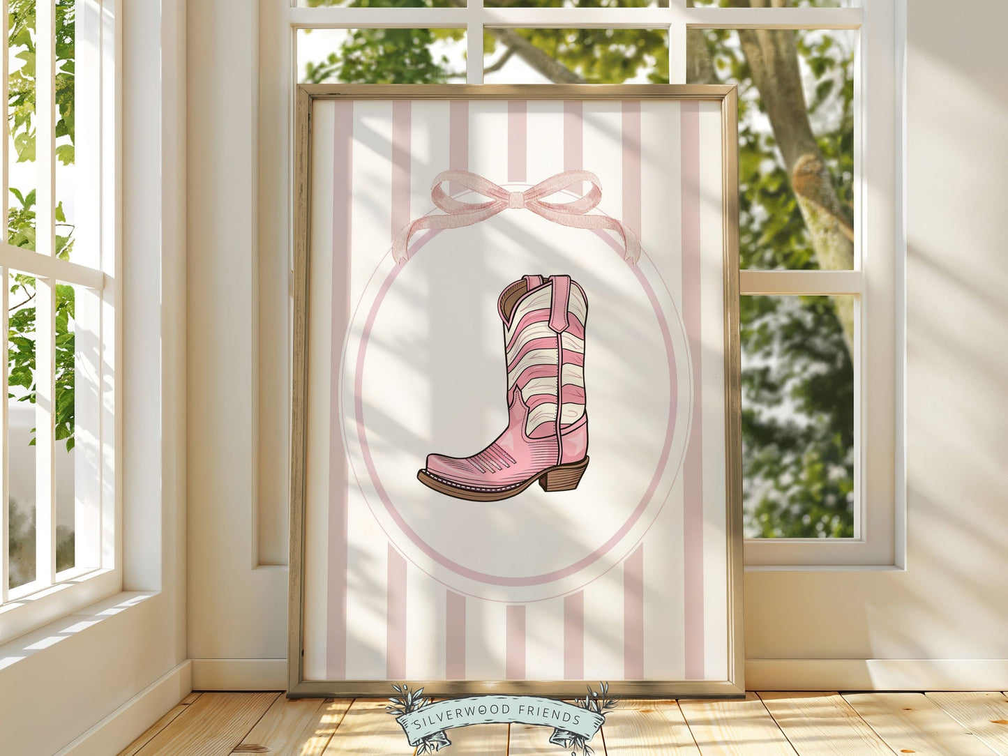 Pink Cowgirl Boot Prints, Girls Pink Cowgirl Nursery Decor, Baby Girl Western Nursery Decor, Baby Girl Horse Nursery Wall Art Digital Prints
