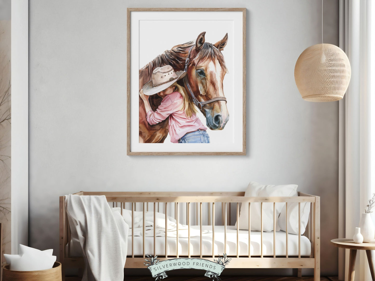 Cowgirl Nursery Print, Cowgirl Nursery Decor, Baby Girl Western Nursery Decor, Girls Horse Riding Print Horse Nursery Picture Digital Print