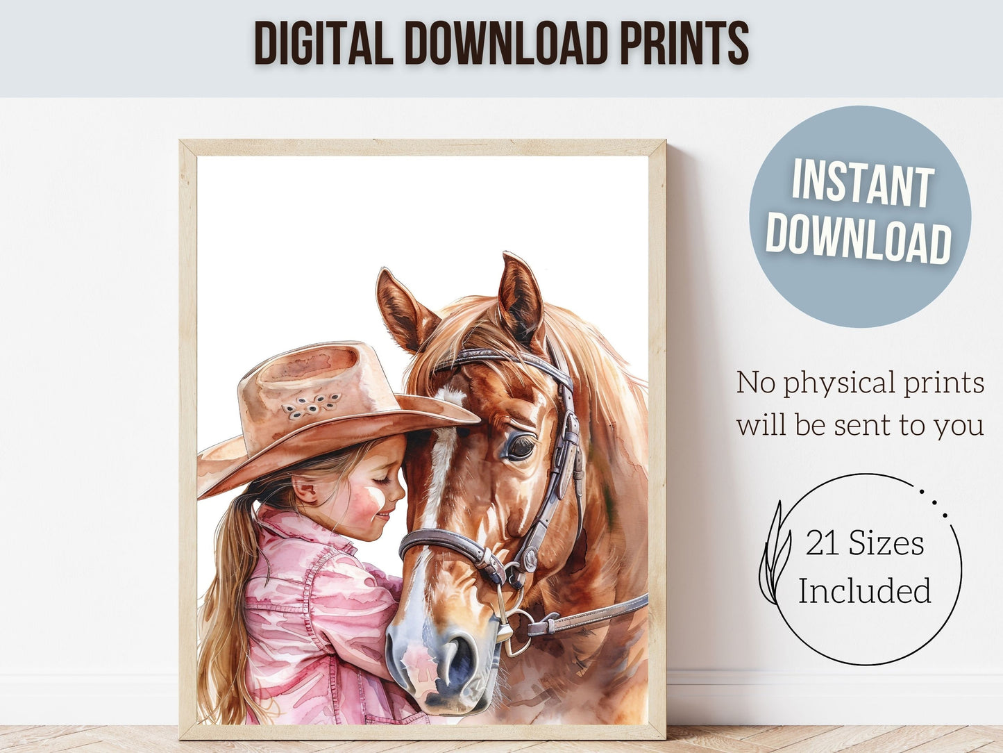 Cowgirl Nursery Print, Cowgirl Nursery Decor, Baby Girl Western Nursery Decor, Girls Horse Riding Print Horse Nursery Picture Digital Print
