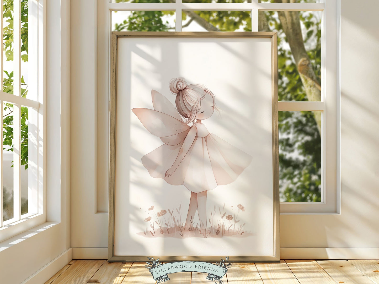 ORIGINAL Wildflower Fairy Nursery Print Gift For Baby Girl Fairy Nursery Decor, Fairies Nursery Wall Art Fairy Garden Digital Download Print