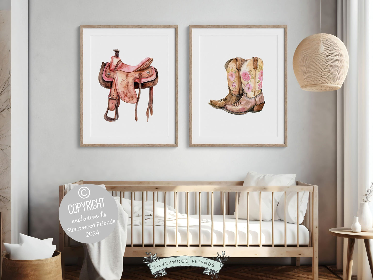 Cowgirl Nursery Prints, Cowgirl Nursery Decor, Baby Girl Western Nursery Decor, Girls Wild West Rodeo Horse Nursery Wall Art Digital Prints